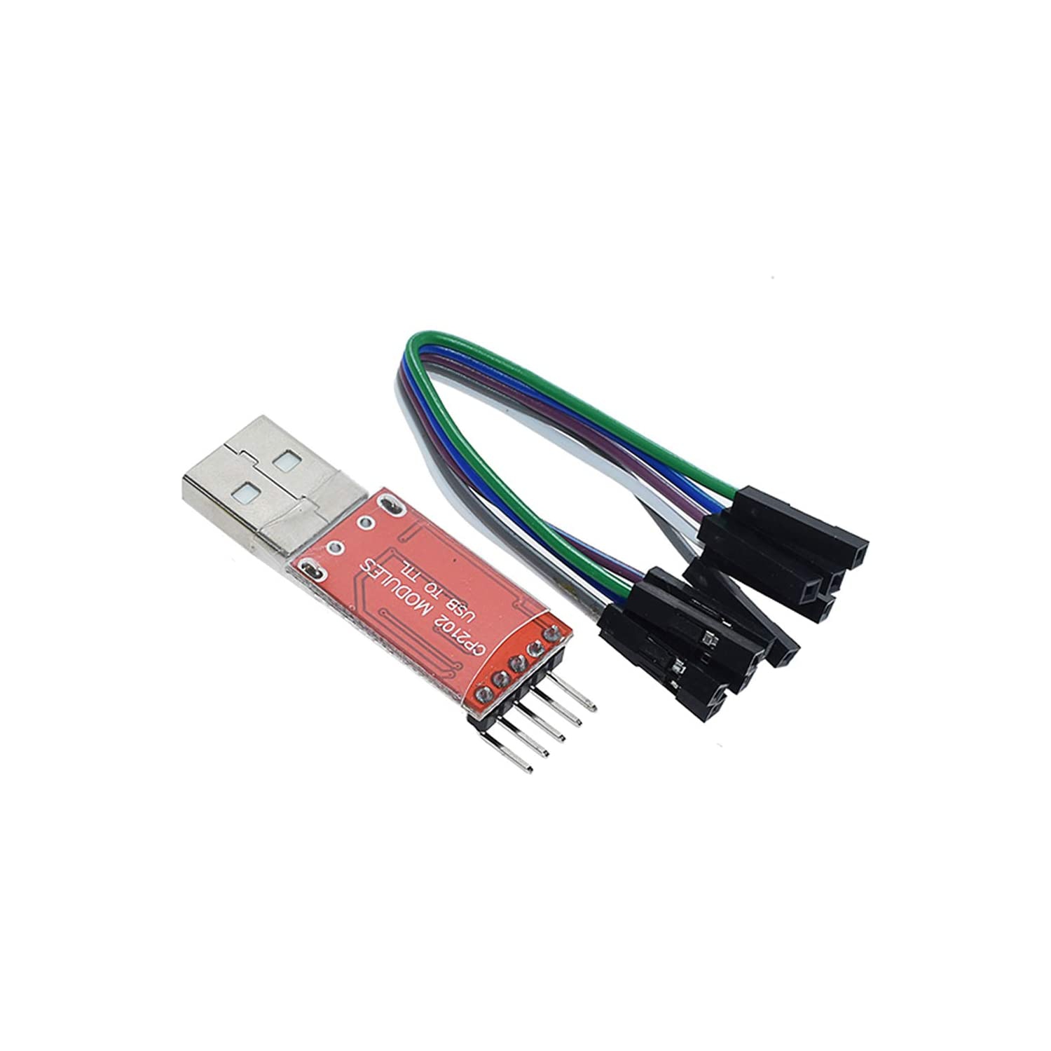 H CP2102 USB 2.0 to TTL Module Serial Converter Adapter Module USB to TTL Downloader with Jumper Wires