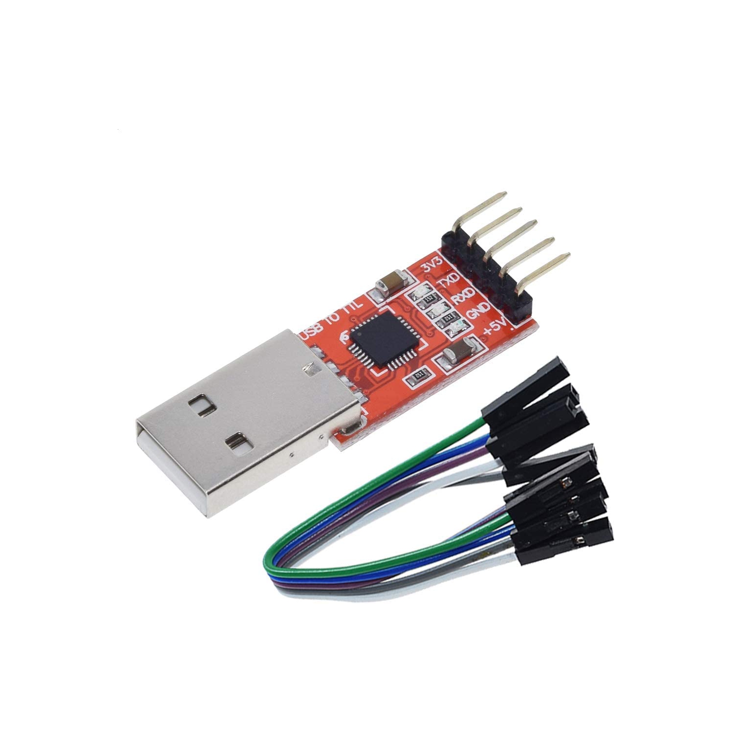 H CP2102 USB 2.0 to TTL Module Serial Converter Adapter Module USB to TTL Downloader with Jumper Wires