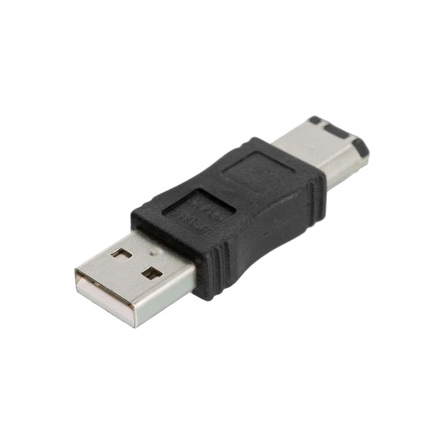 Adaptateur mâle à mâle FireWire IEEE 1394 6 broches vers USB A mâle Convertor Jack M/M.