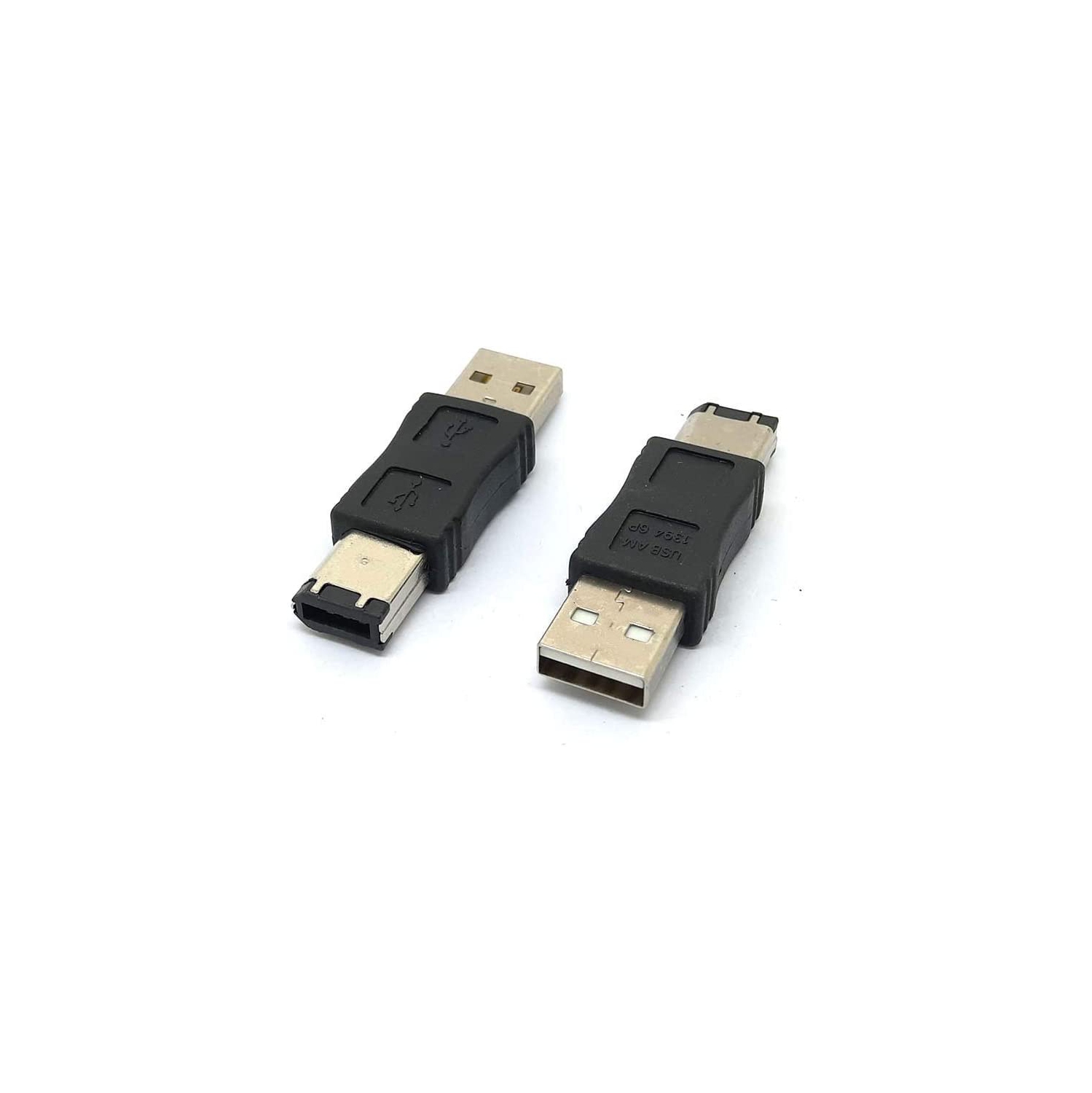 Adaptateur mâle à mâle FireWire IEEE 1394 6 broches vers USB A mâle Convertor Jack M/M.