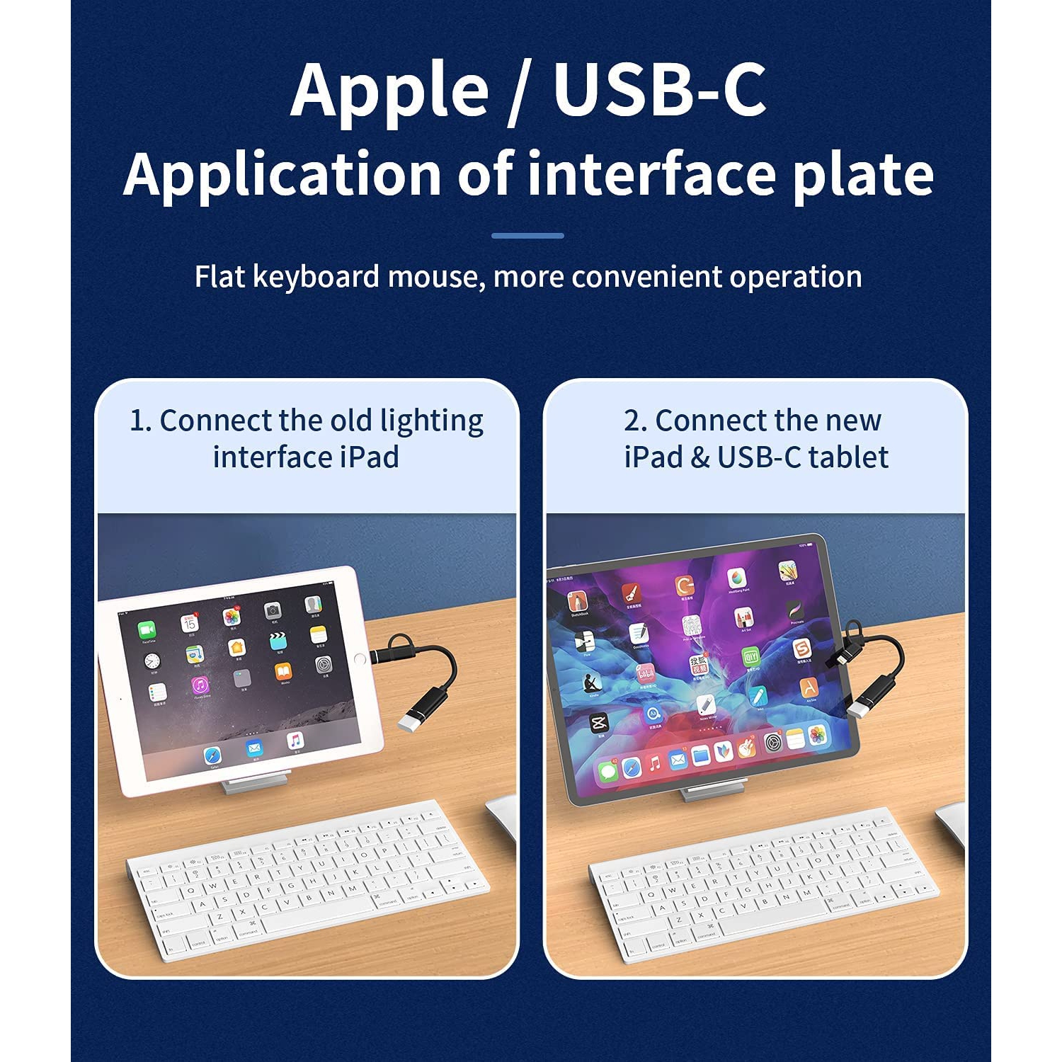 OTG Cable USB A Female to USB C Lightning Male Adapter Type 3.0 Converter Thunderbolt Camera Port Cord Mouse Adaptador para Dongle for iPhone 13 11