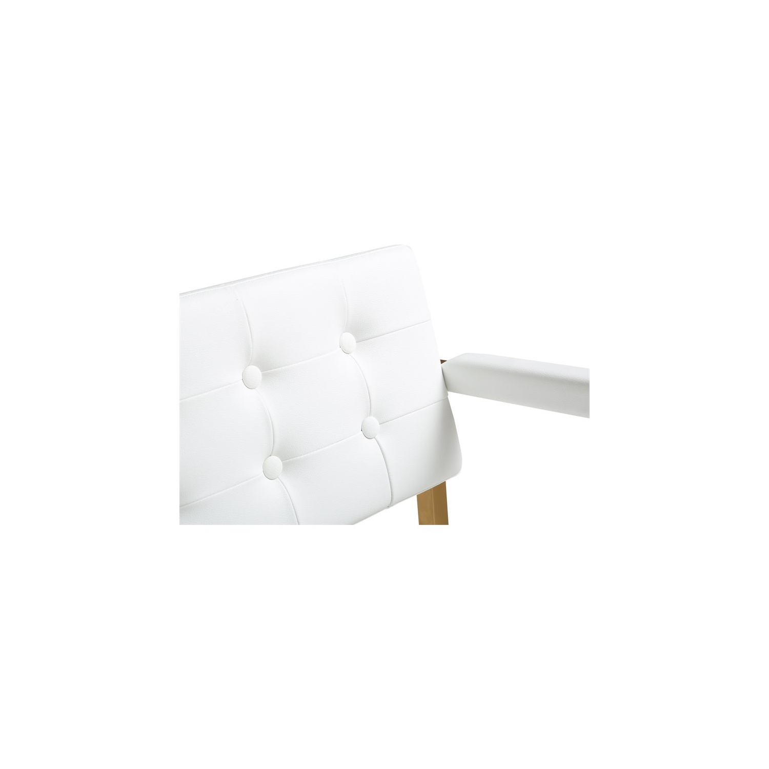 TOV Furniture Director 30" Steel/Fabric Bar Stool in White/Gold