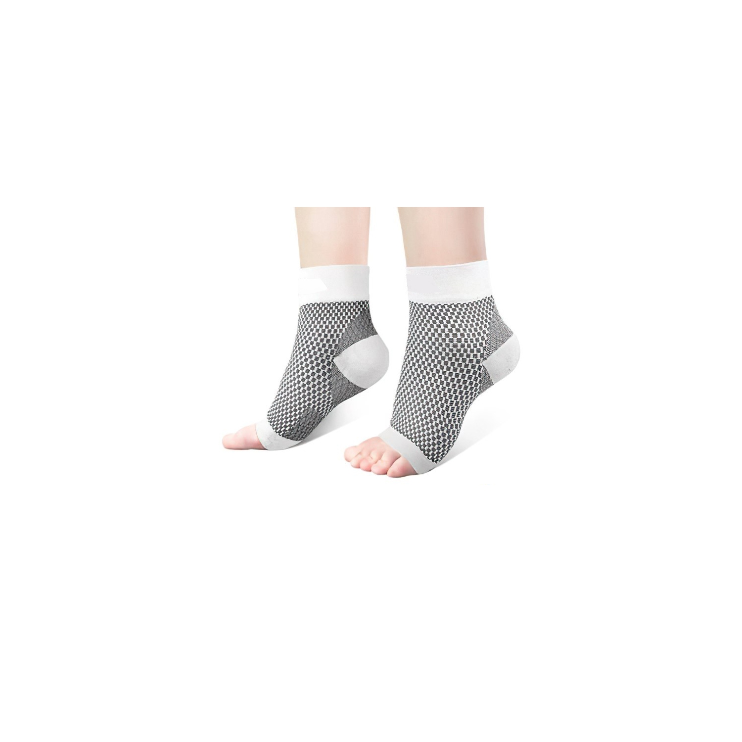 Pain Relief Compression Foot Sleeve Open Compression Sock- 2 Pairs