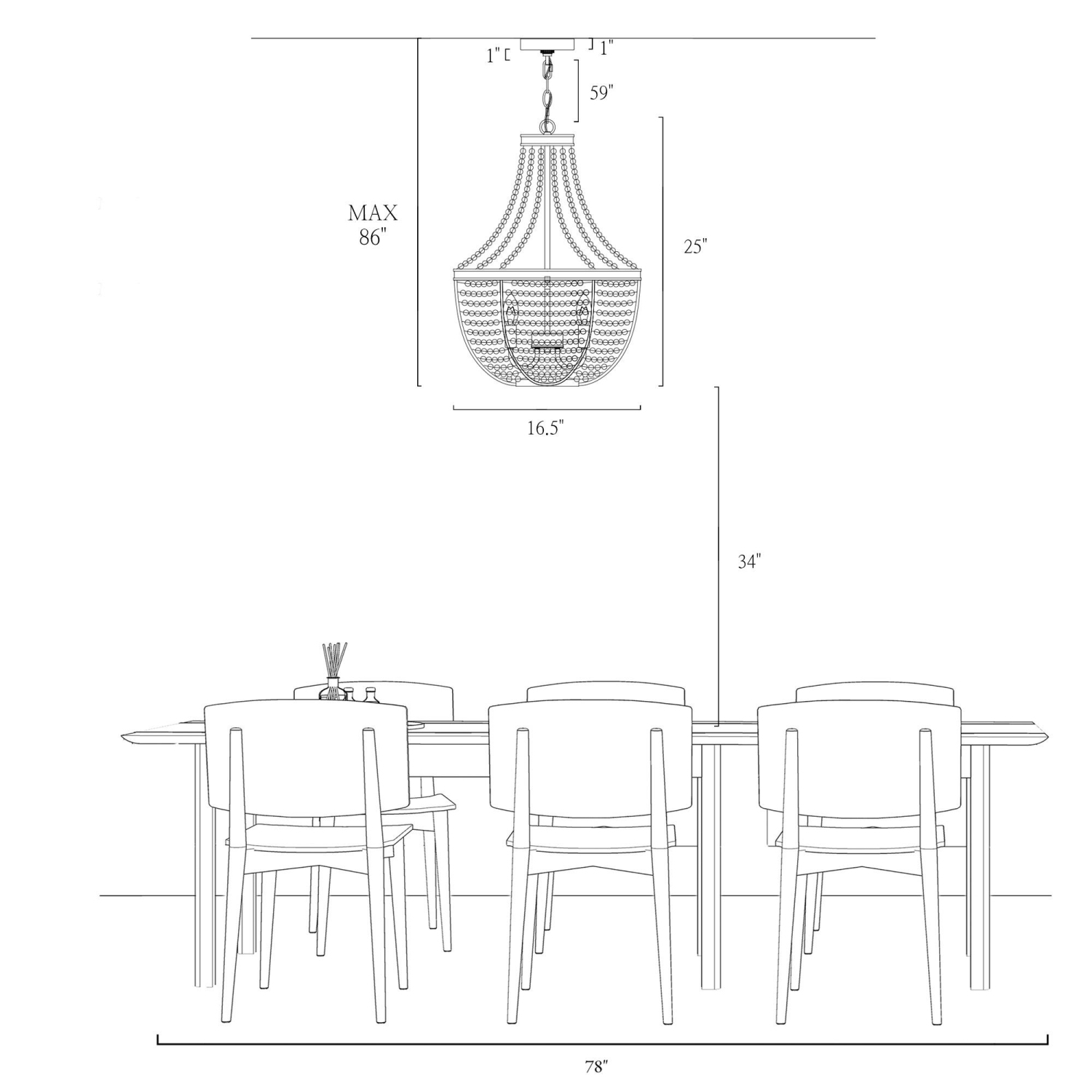 Antique Gold Bedroom Chandelier Light, 4-Light Drum Dining Room Island Chandelier with White Wood Beads