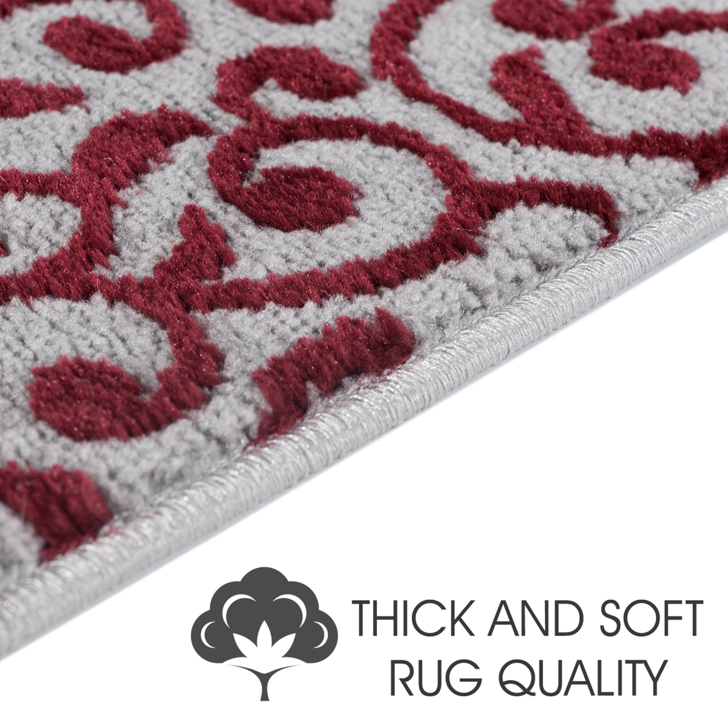 SussexHome Stair Treads - Carpet Strips for Indoor Stairs - Easy to Install with Double Adhesive Tape - Safe, 9" X 28" - 4-Pack - Red