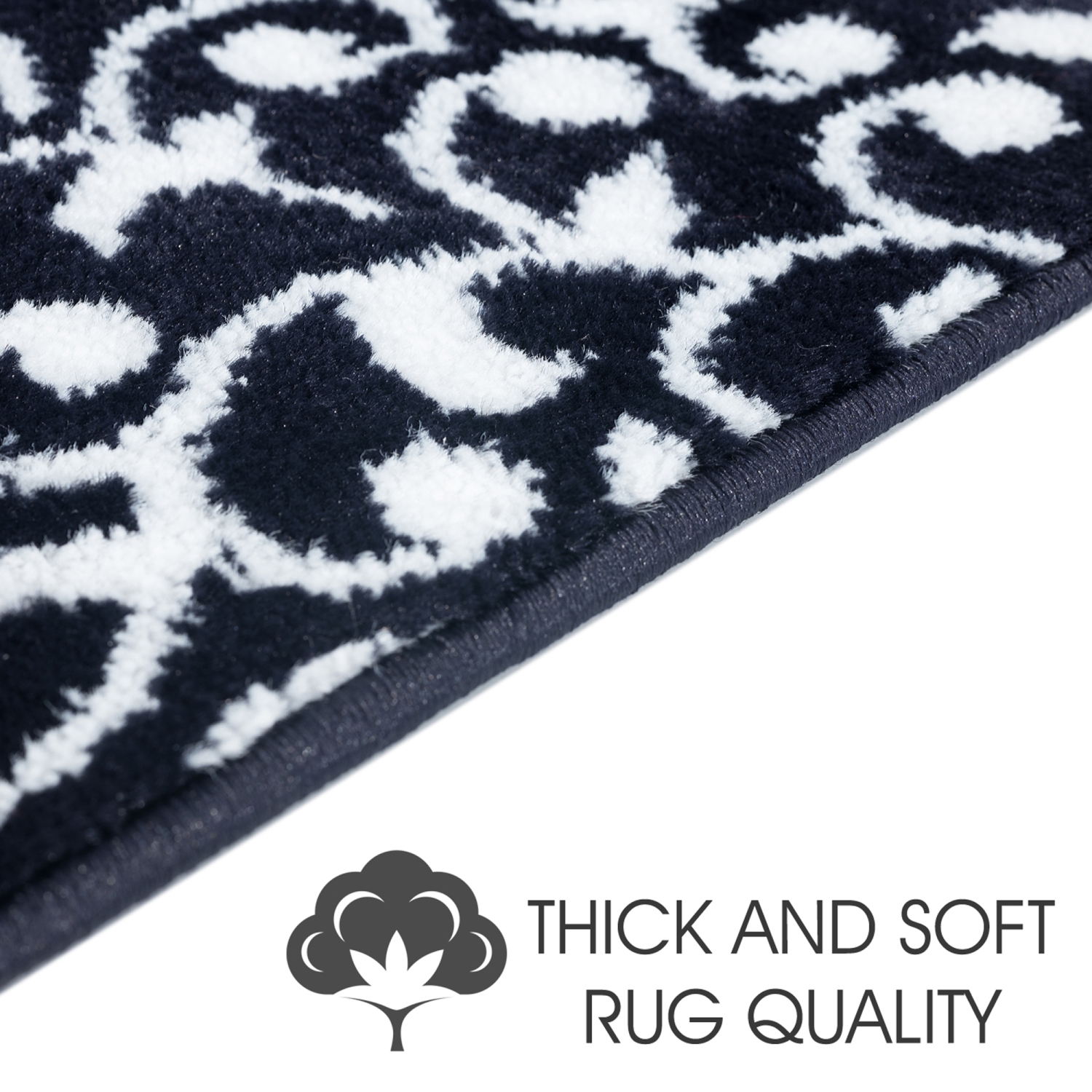 SussexHome Stair Treads - Carpet Strips for Indoor Stairs - Easy to Install with Double Adhesive Tape - Safe, 9" X 28" - 4-Pack - Navy