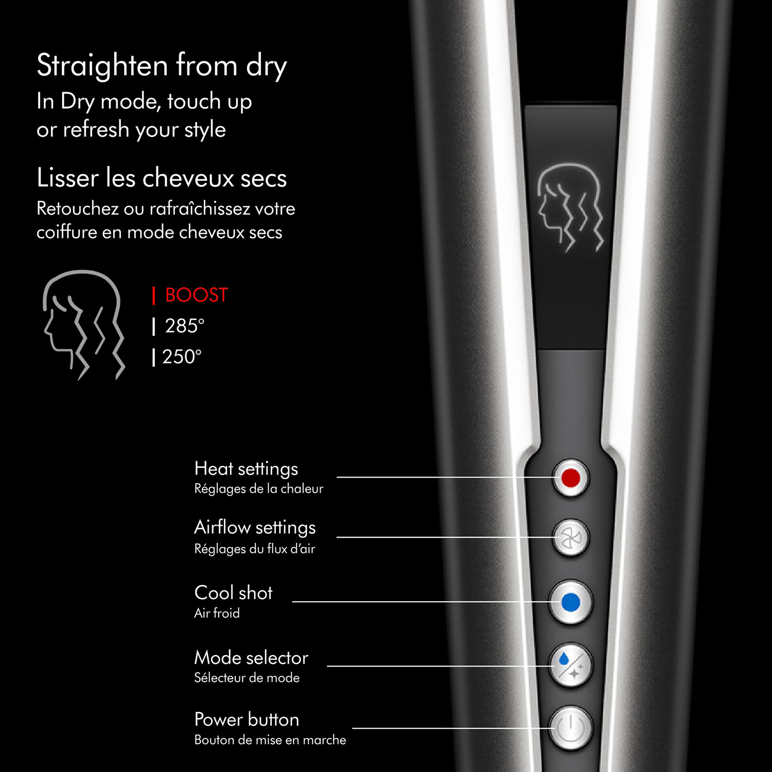 Dyson Airstrait Straightener - Bright Nickel/Rich Copper