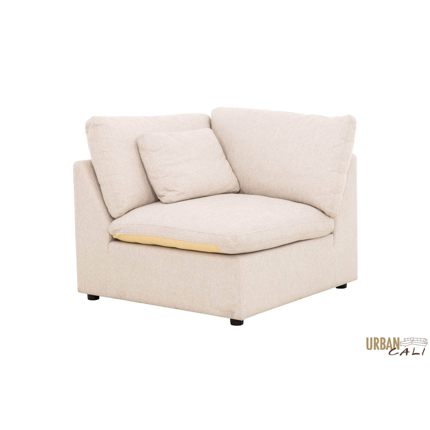 Urban Cali Long Beach Modular L-Shaped Sectional Sofa with Ottoman