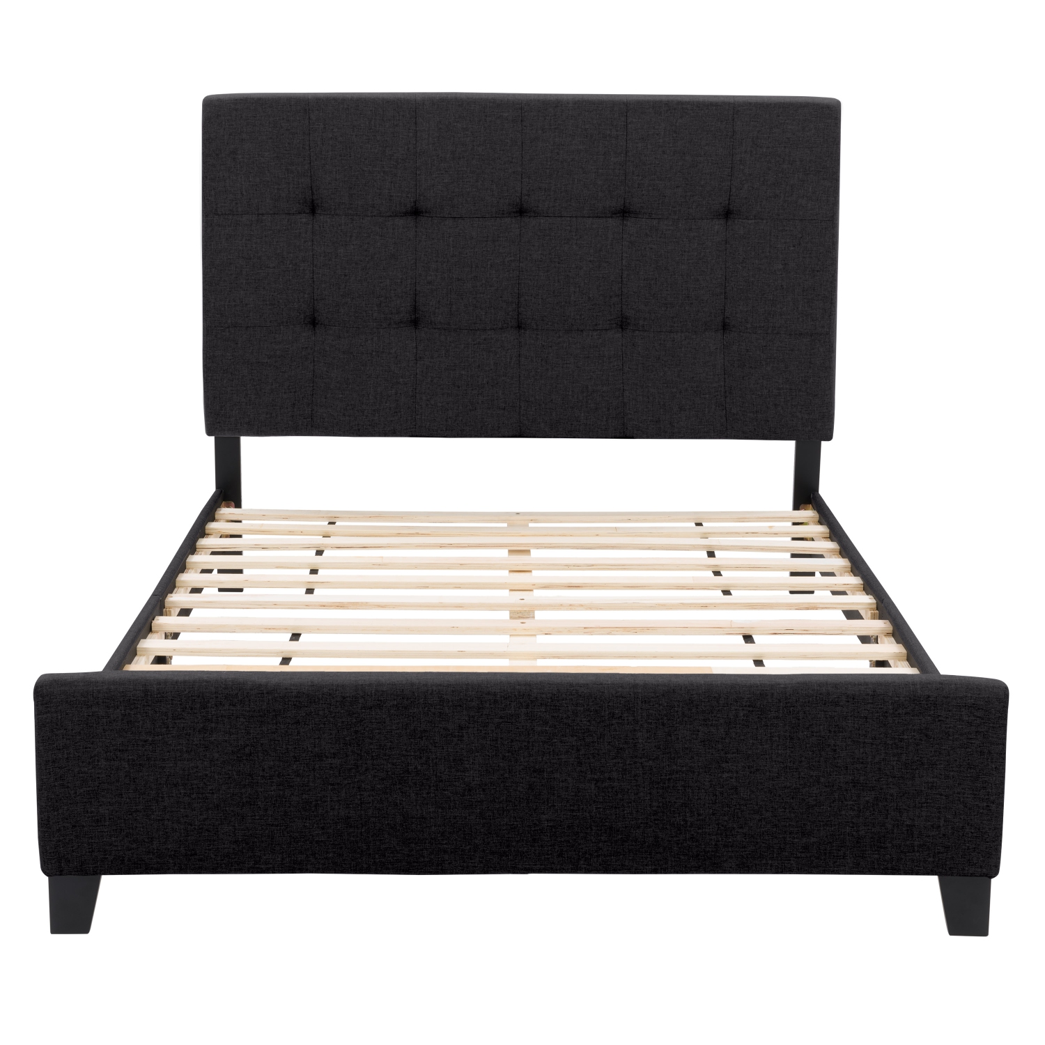 Lit en tissu capitonné Ellery de CorLiving - lit double