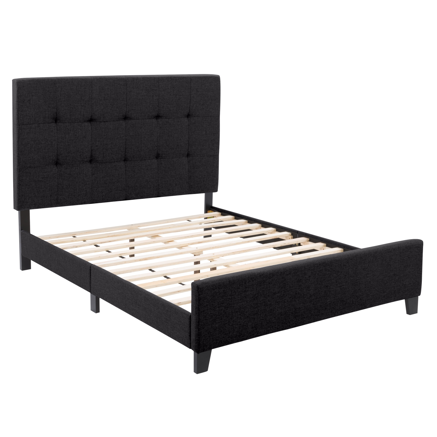Lit en tissu capitonné Ellery de CorLiving - lit double
