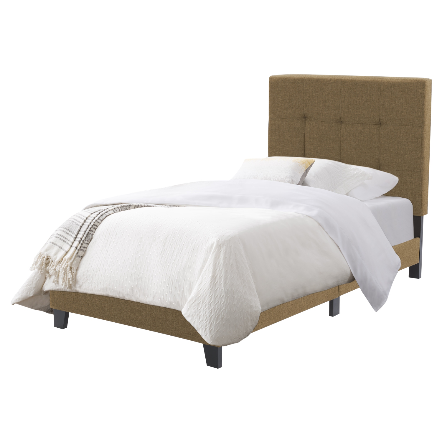 CorLiving Ellery Fabric Tufted Bed, Single