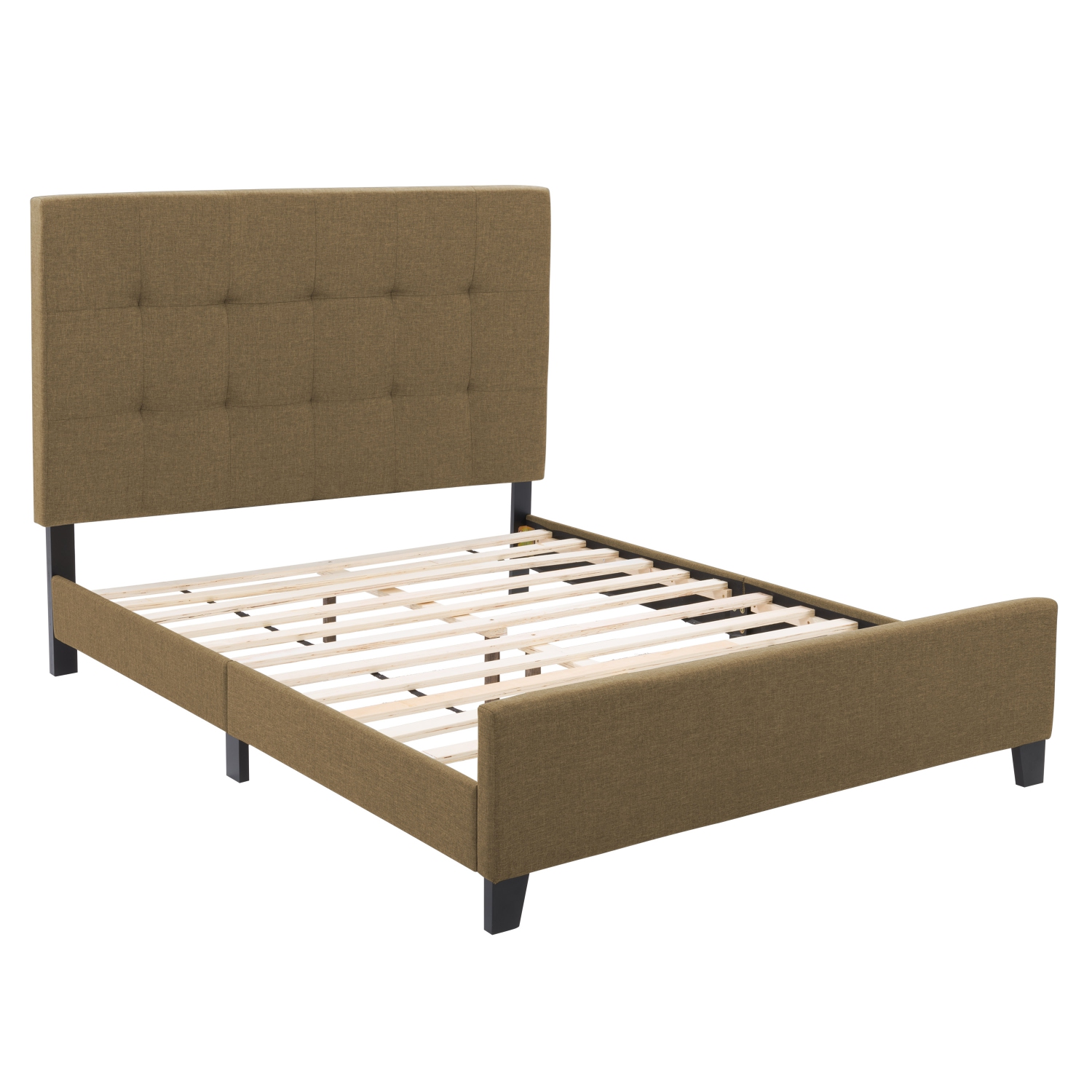 CorLiving Ellery Fabric Tufted Bed, Double