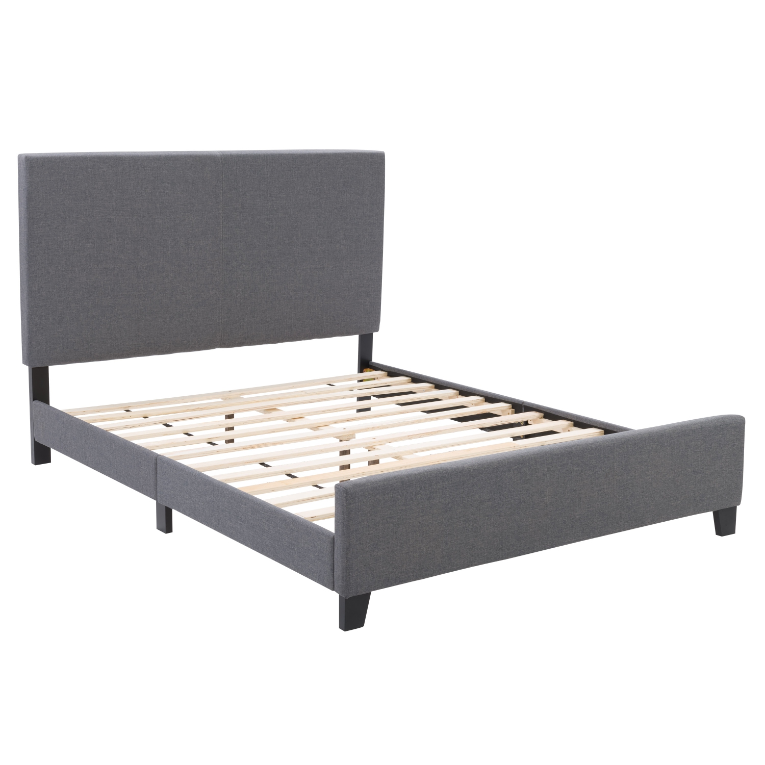 CorLiving Juniper Grey Fabric Upholstered Bed, Queen