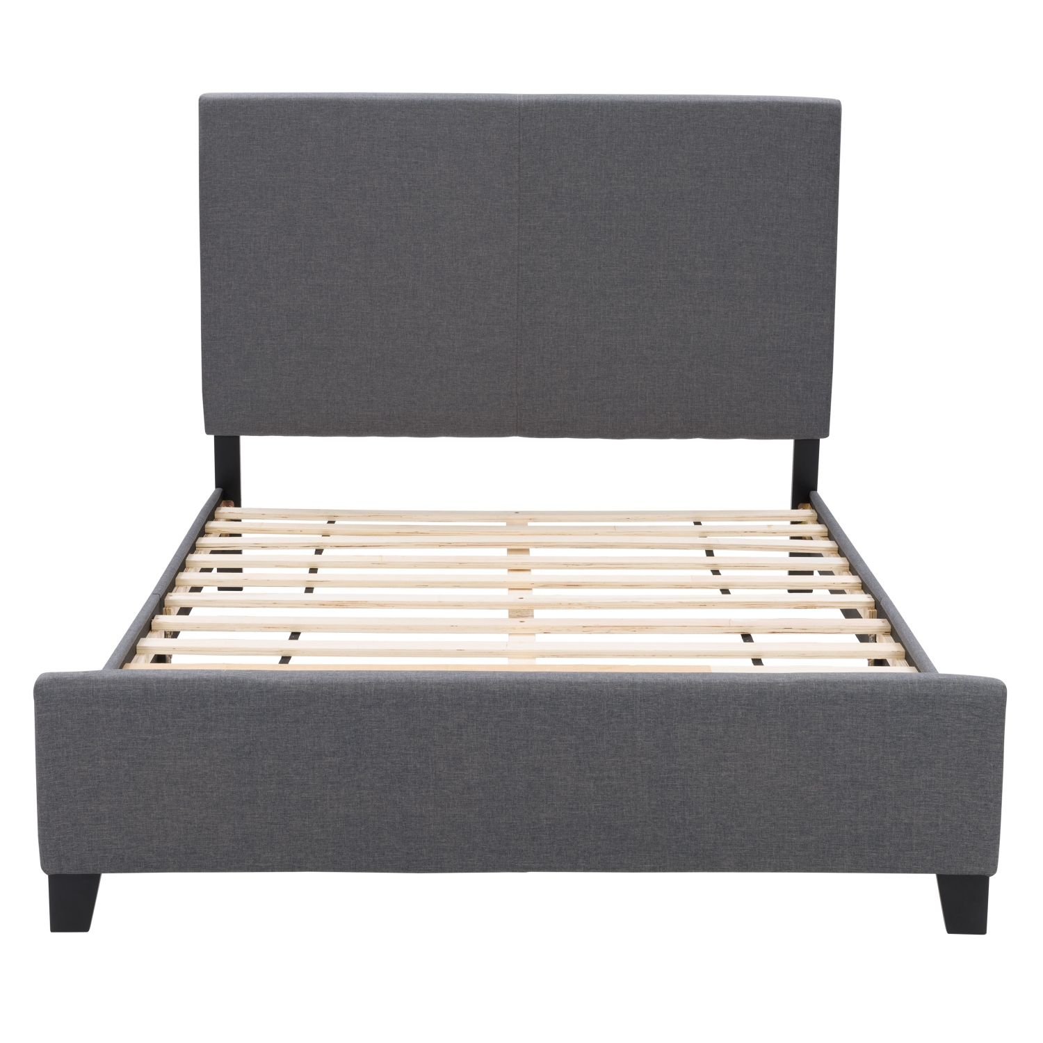CorLiving Juniper Grey Fabric Upholstered Bed, Double