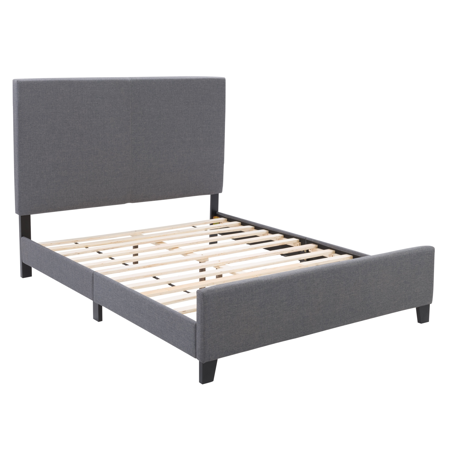 CorLiving Juniper Grey Fabric Upholstered Bed, Double