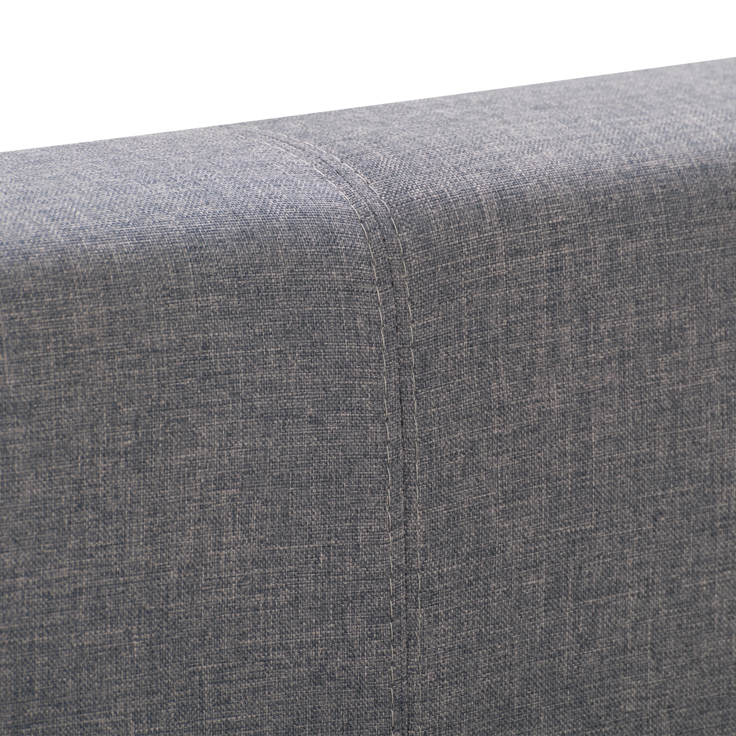CorLiving Juniper Grey Fabric Upholstered Bed, Double