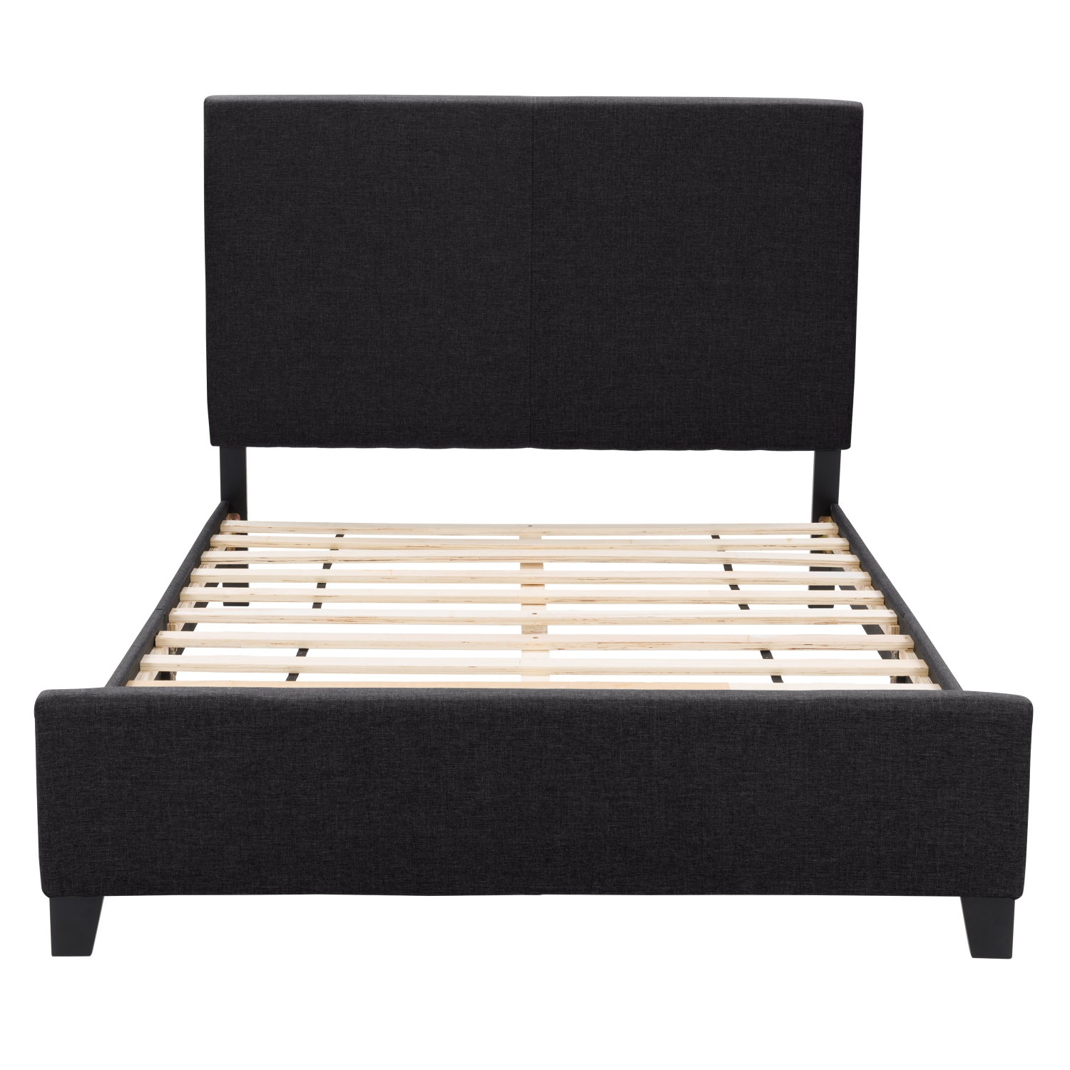 CorLiving Juniper Charcoal Fabric Upholstered Bed, Double