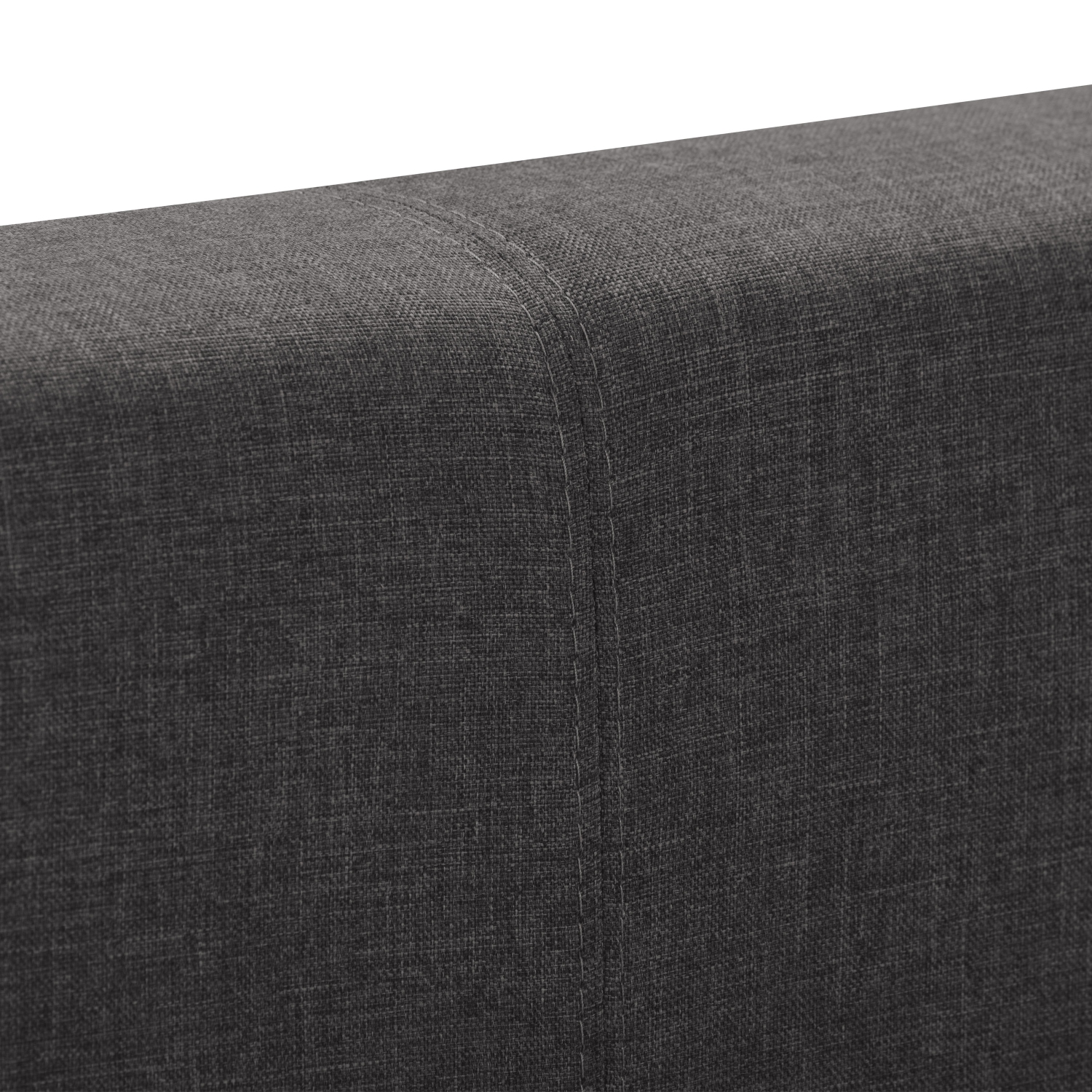 CorLiving Juniper Charcoal Fabric Upholstered Bed, Double