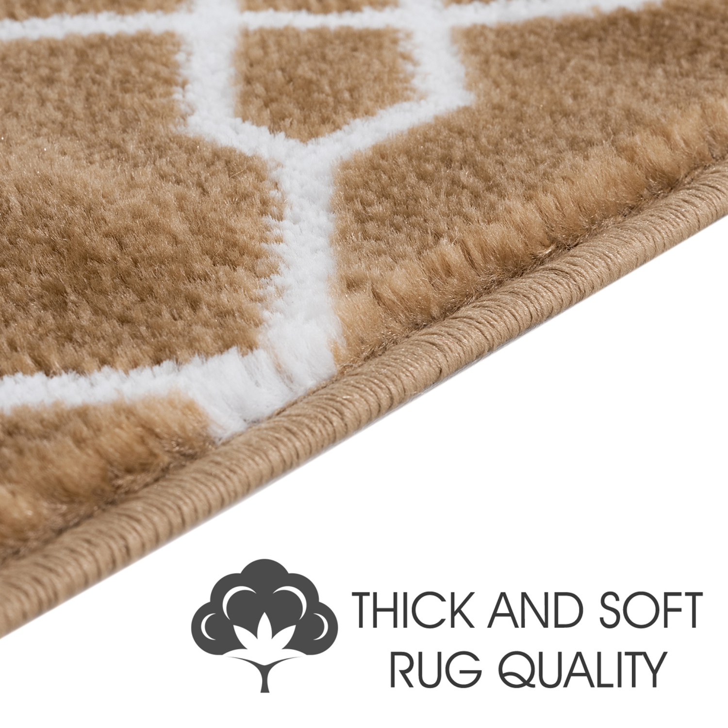 SussexHome Stair Treads - Carpet Strips for Indoor Stairs - Easy to Install with Double Adhesive Tape - Safe, 9" X 28" - 4-Pack - Beige