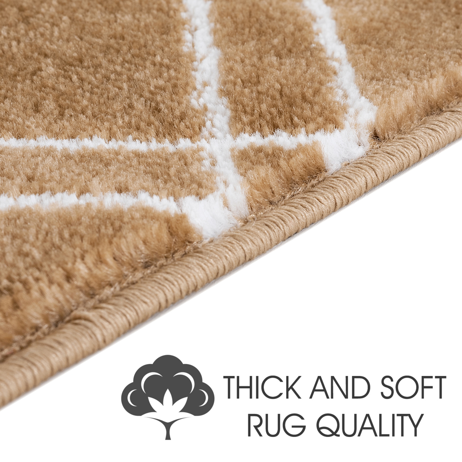 SussexHome Stair Treads - Carpet Strips for Indoor Stairs - Easy to Install with Double Adhesive Tape - Safe, 9" X 28" - 7-Pack - Beige