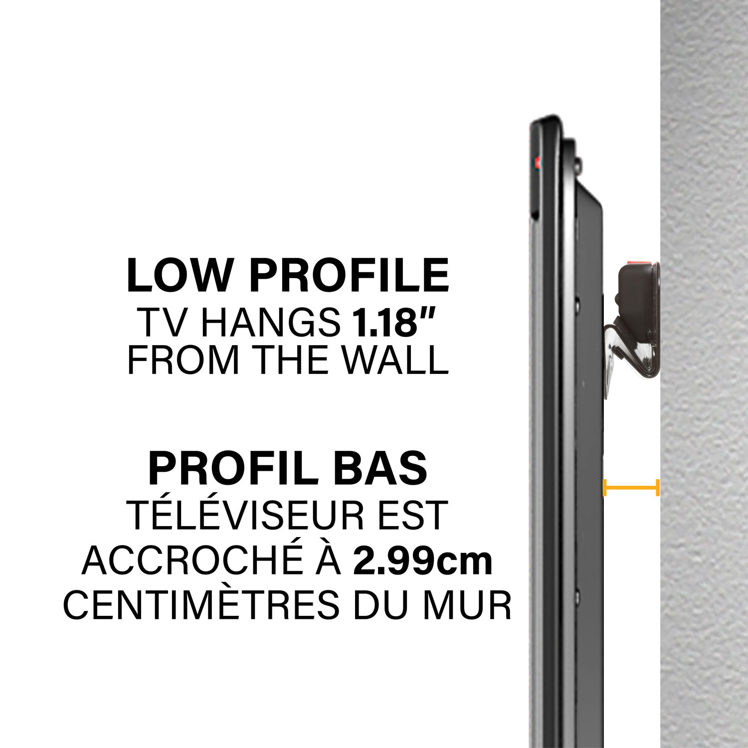 Support mural fixe Accents de SANUS pour téléviseur de 42 à 85 po