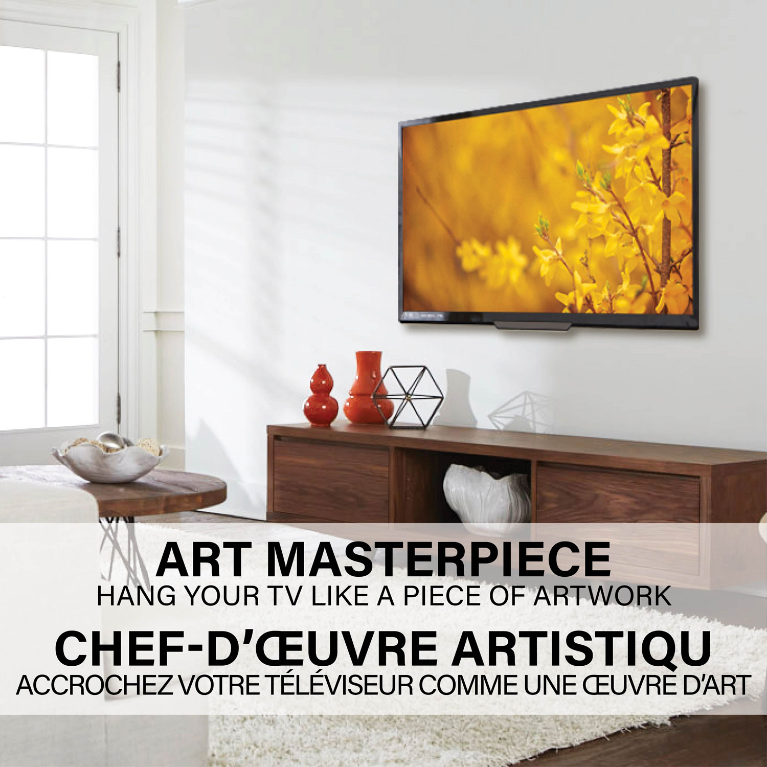 Support mural fixe Accents de SANUS pour téléviseur de 42 à 85 po