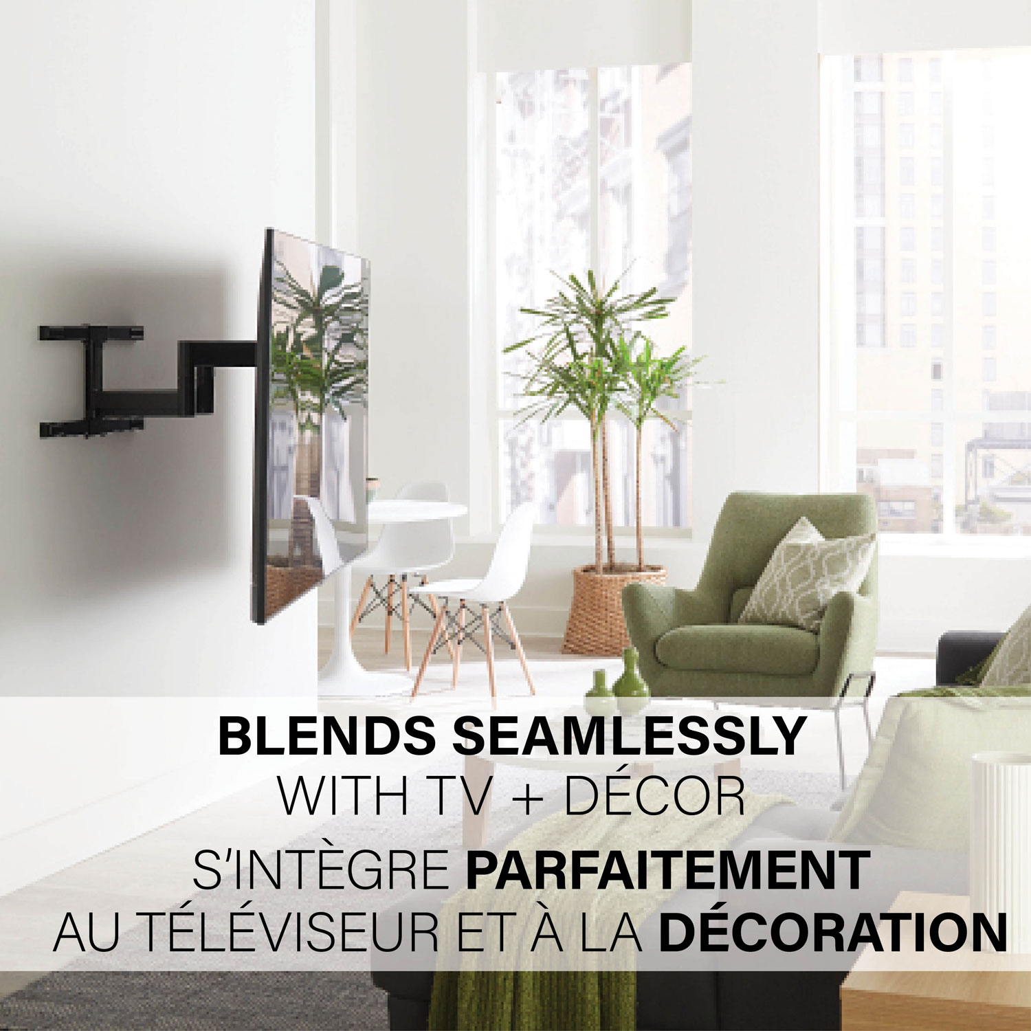Support mural articulé Accents de SANUS pour téléviseur de 42 à 85 po