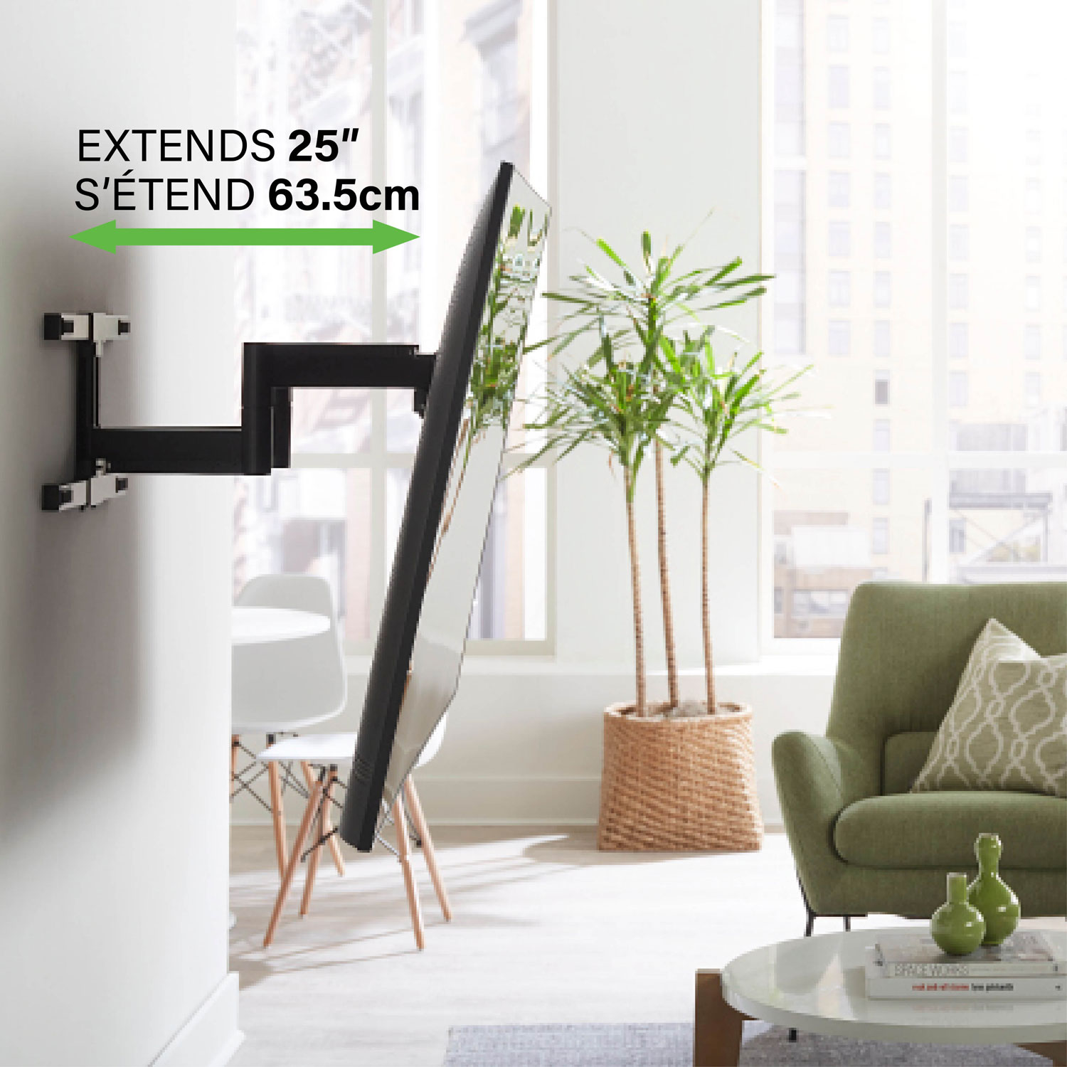 Support mural articulé Accents de SANUS pour téléviseur de 42 à 85 po