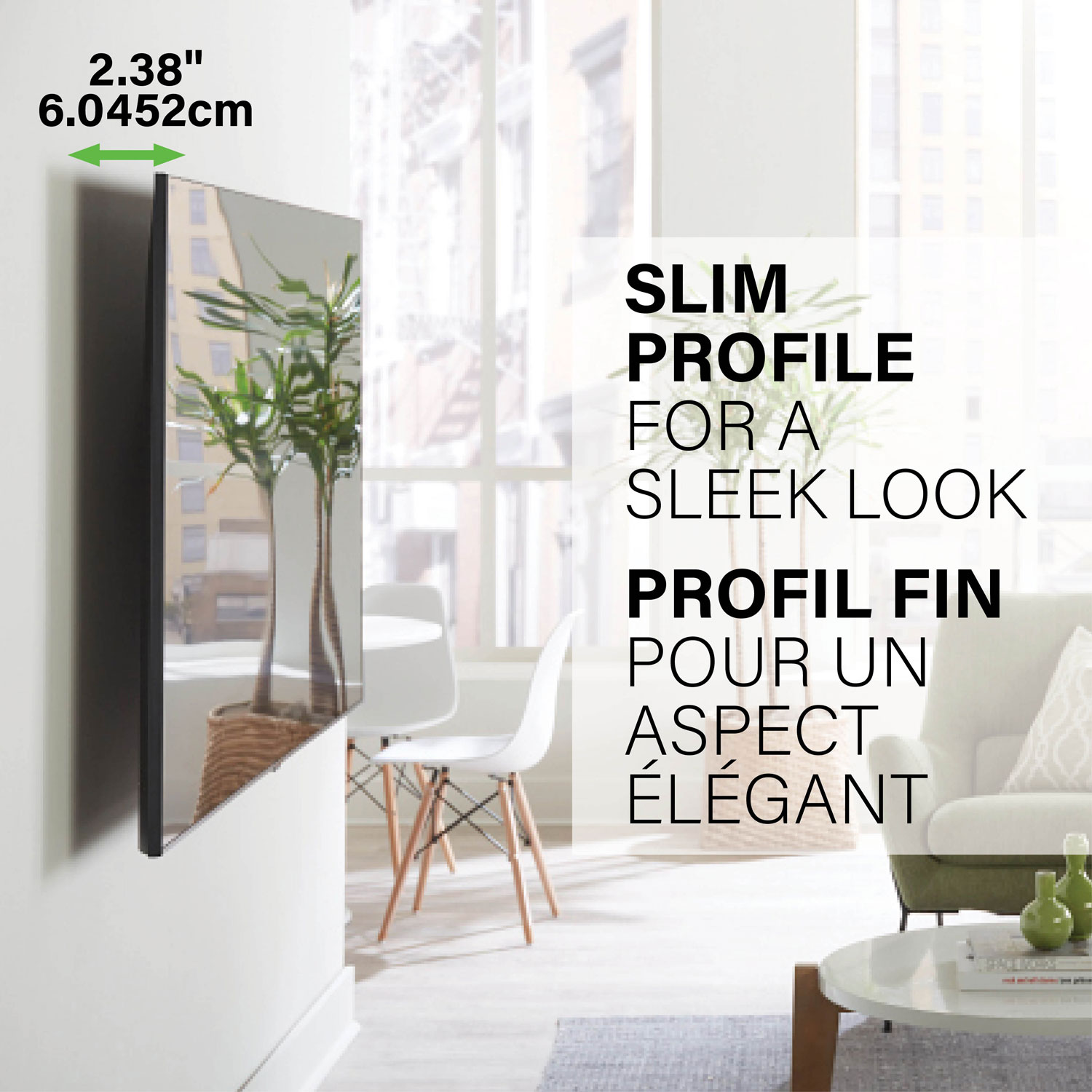 Support mural articulé Accents de SANUS pour téléviseur de 42 à 85 po