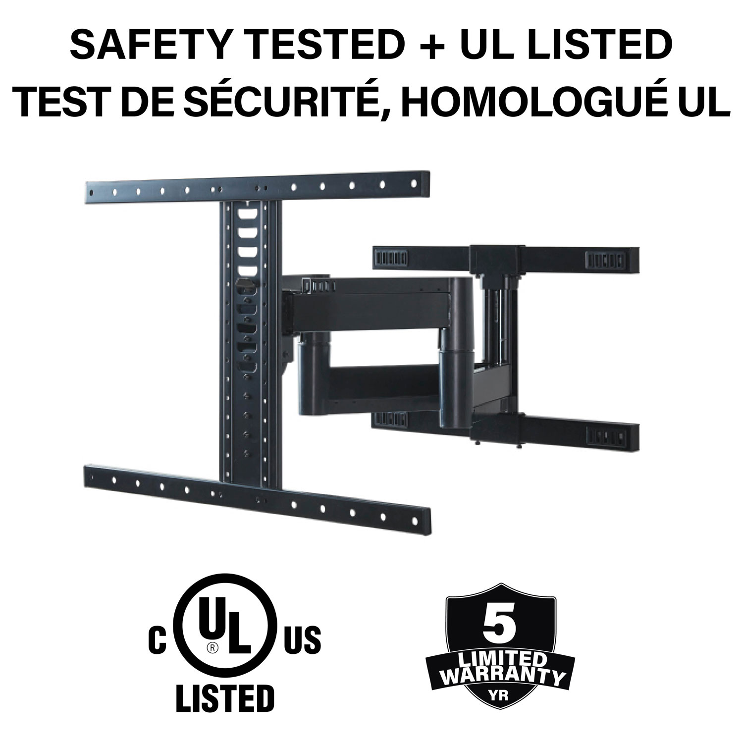 Support mural articulé Accents de SANUS pour téléviseur de 42 à 85 po