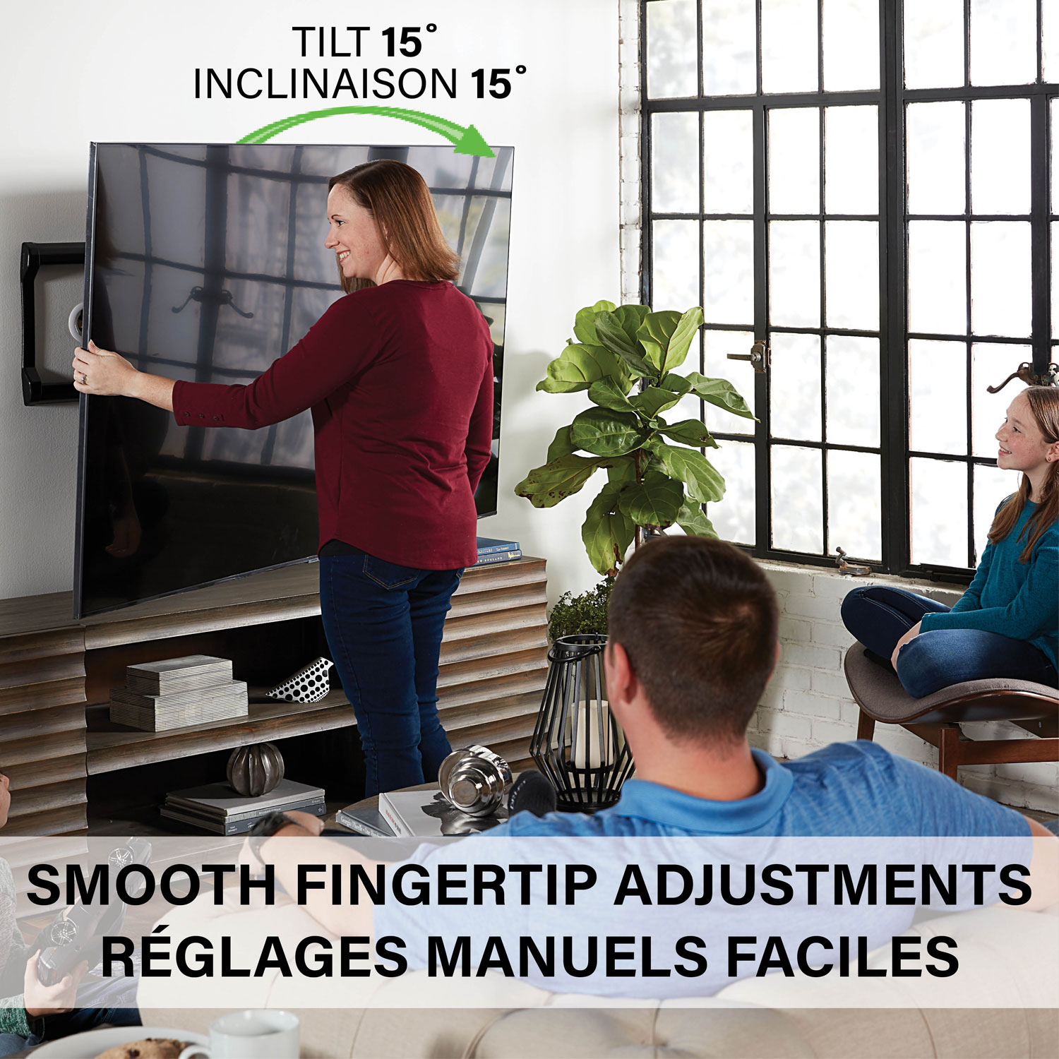 Support mural articulé Classic de SANUS pour téléviseur de 37 à 90 po