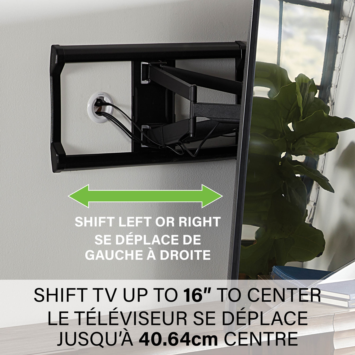 Support mural articulé Classic de SANUS pour téléviseur de 37 à 90 po