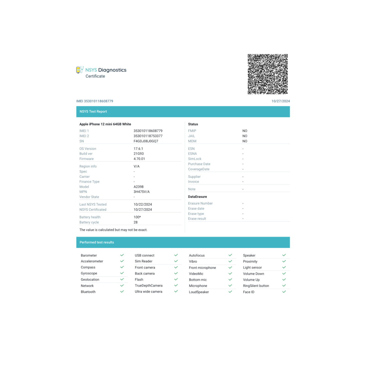 Refurbished - Apple iPhone 12 mini 64GB - Black - Unlocked