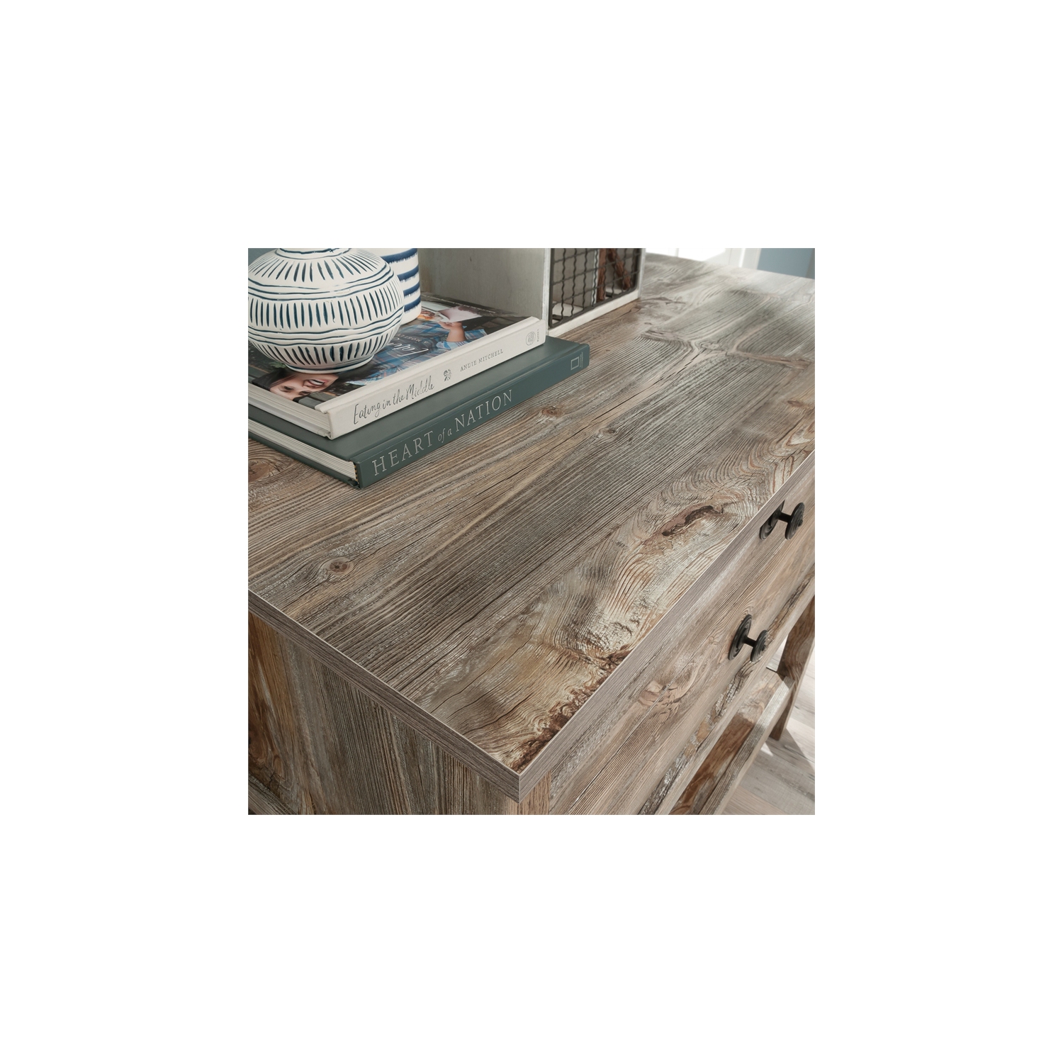 Sauder Granite Trace Engineered Wood Lateral File in Rustic Cedar/Brown