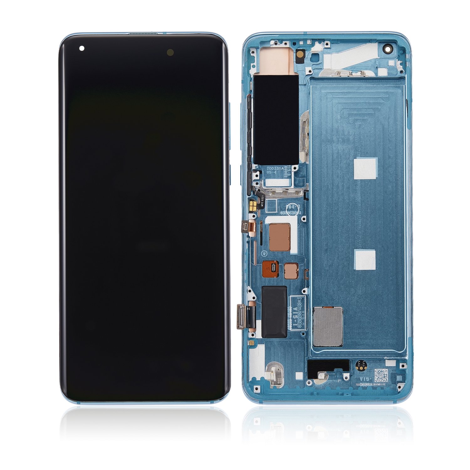 Refurbished (Excellent) - Replacement OLED Assembly With Frame Compatible With Xiaomi Mi 10 5G (Coral Green)