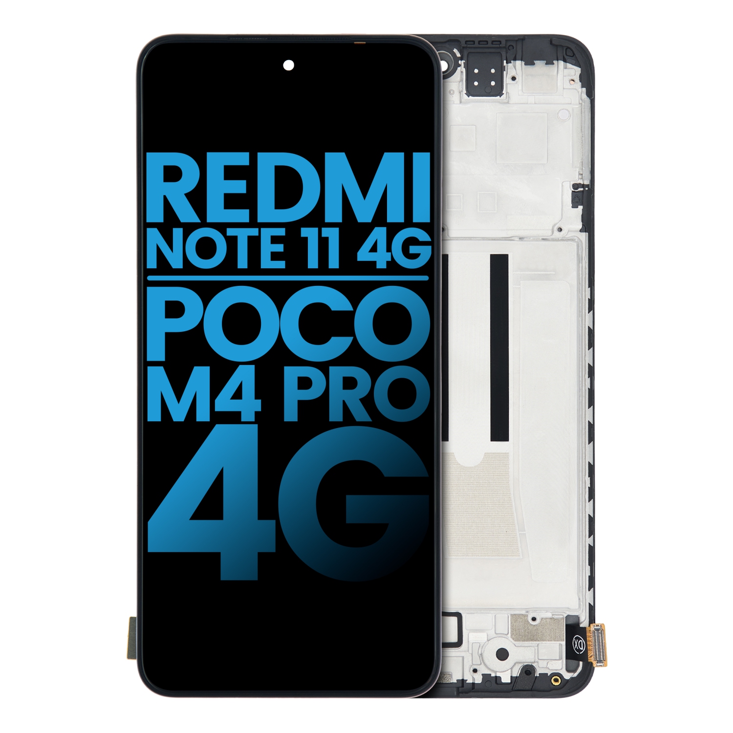 Replacement LCD Assembly With Frame Compatible With Xiaomi Redmi Note 11 4G / Poco M4 Pro 4G (All Colors)