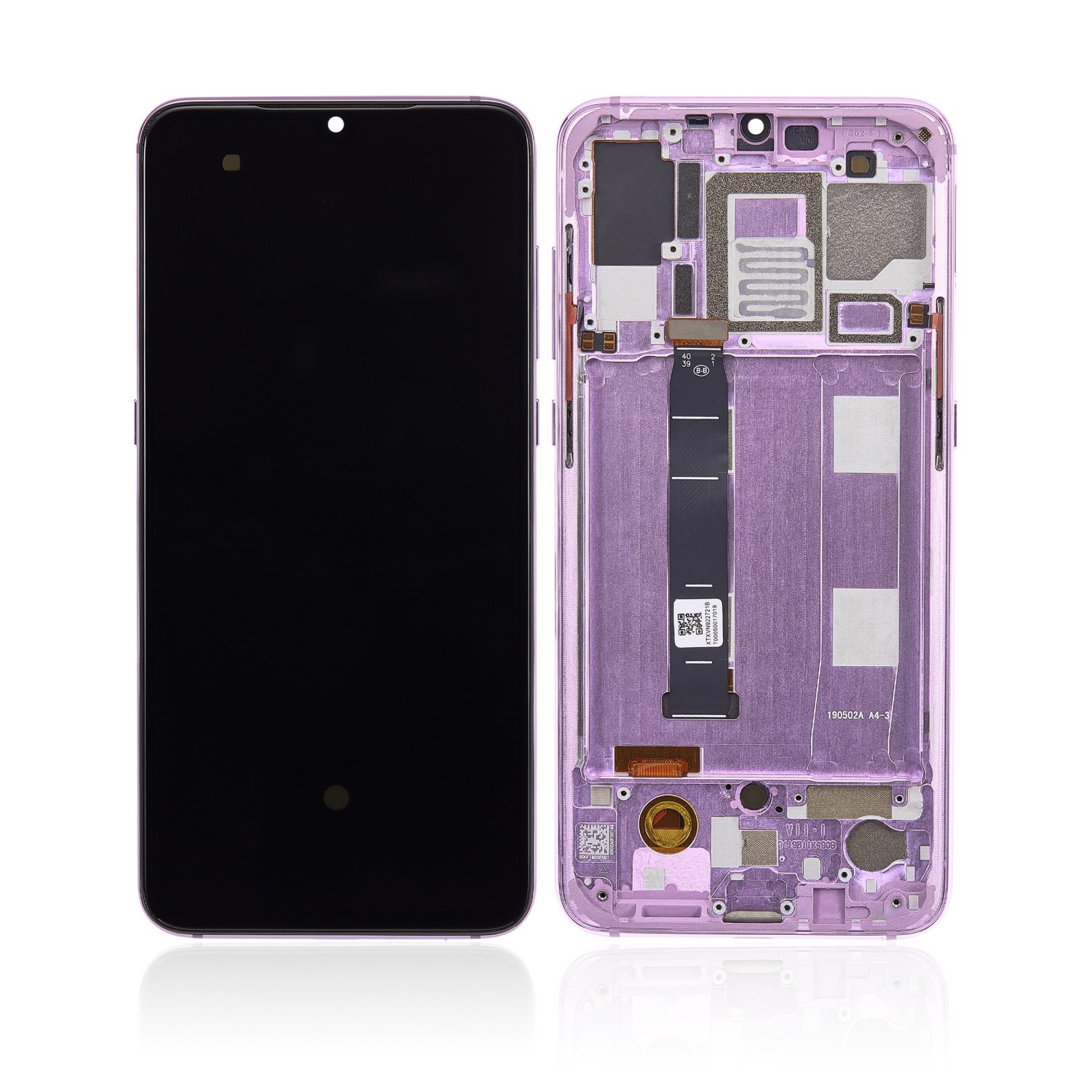 Replacement OLED Assembly With Frame Compatible With Xiaomi Mi 9 (Aftermarket Plus) (Lavender Violet)