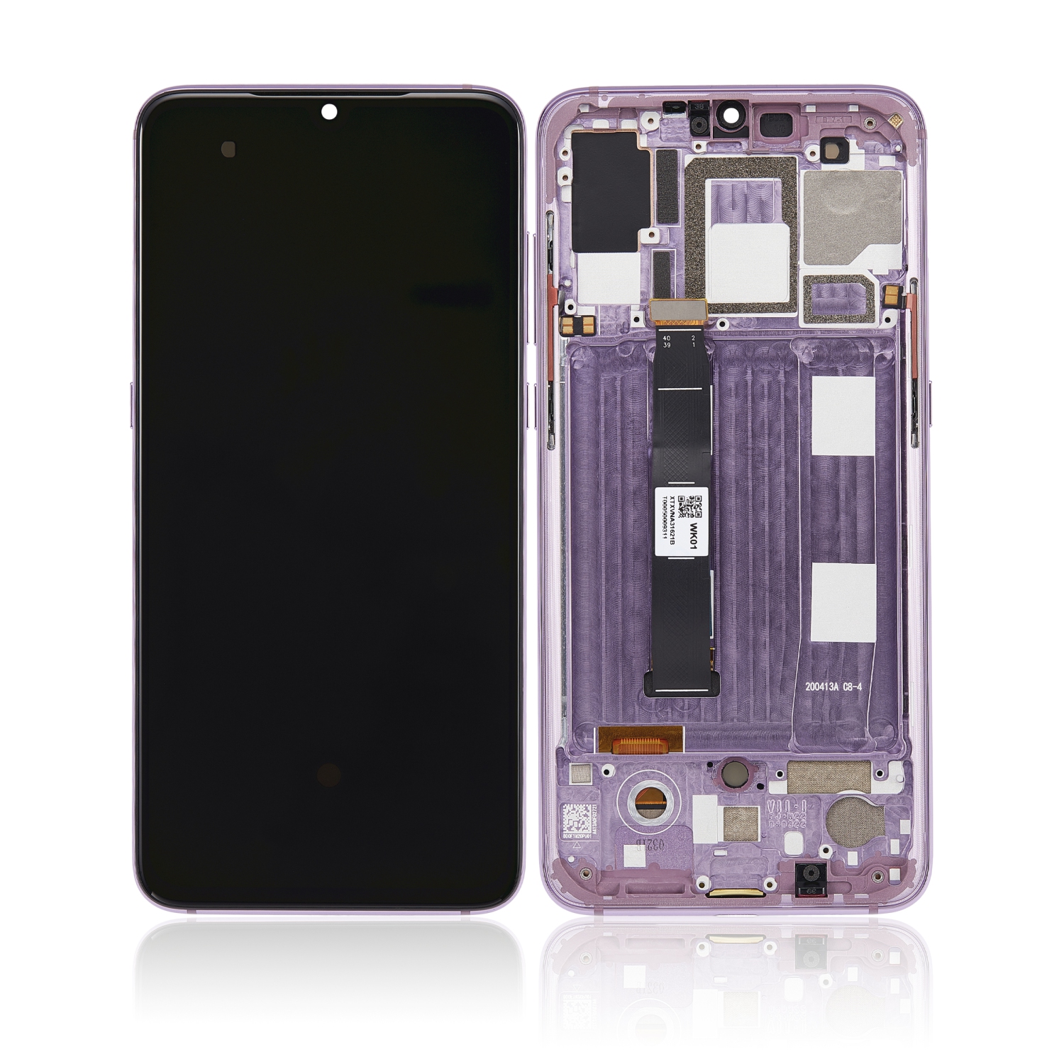 Refurbished (Excellent) - Replacement OLED Assembly With Frame Compatible With Xiaomi Mi 9 (Lavender Violet)