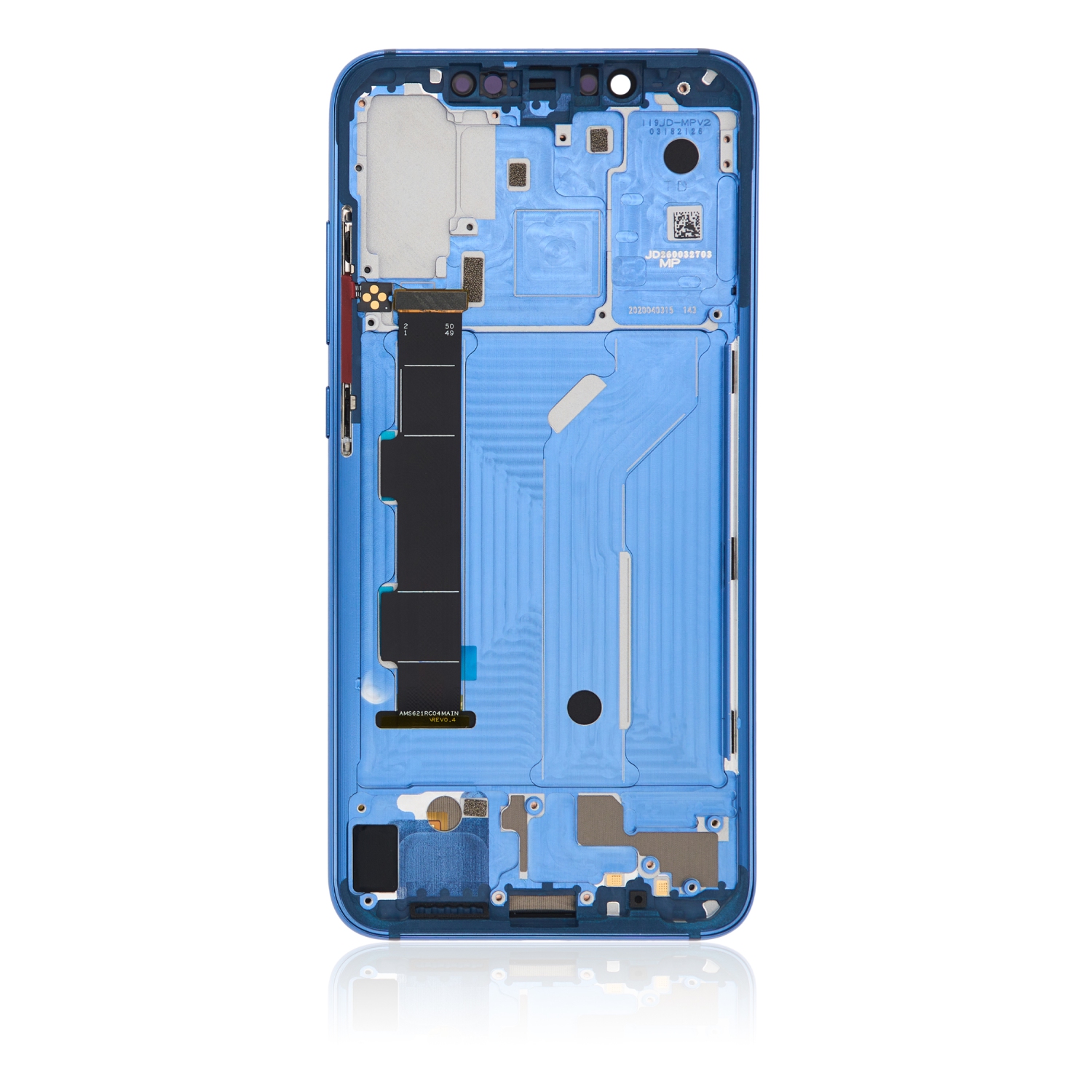 Remis à neuf – écran DELO de remplacement avec cadre compatible avec Xiaomi mi 8 (bleu)