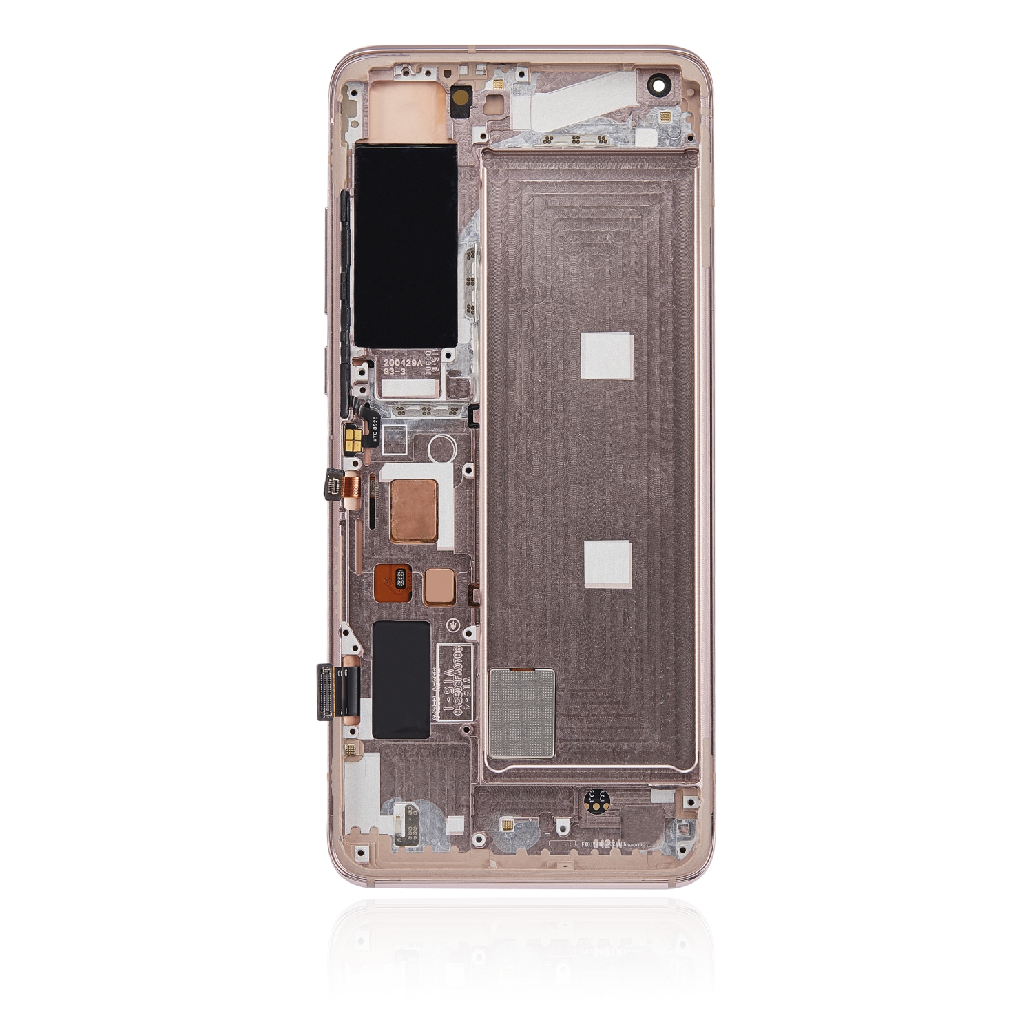 Refurbished - Replacement OLED Assembly With Frame Compatible With Xiaomi Mi 10 5G (Peach Gold)