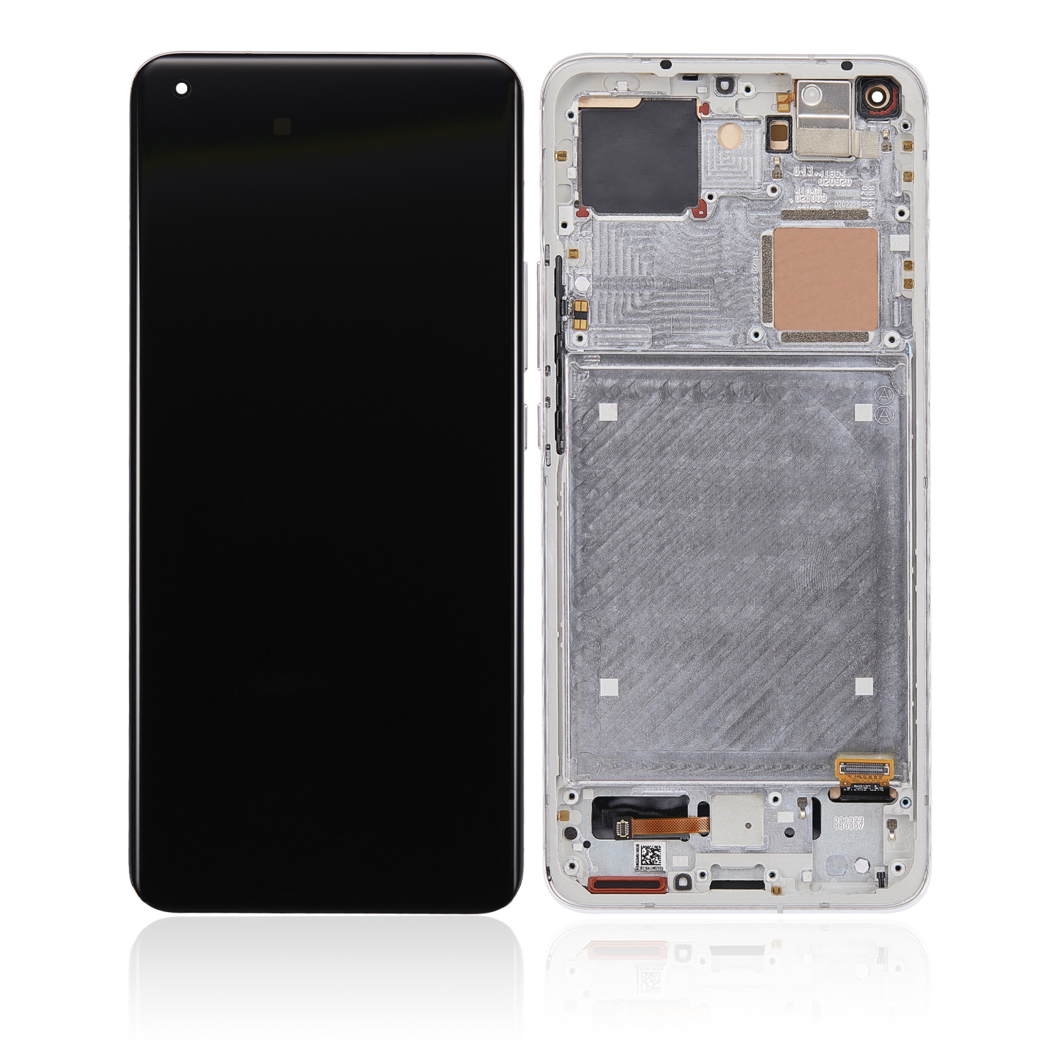 Refurbished (Excellent) - OLED Assembly With Frame Compatible With Xiaomi Mi 11 Ultra (Ceramic White)