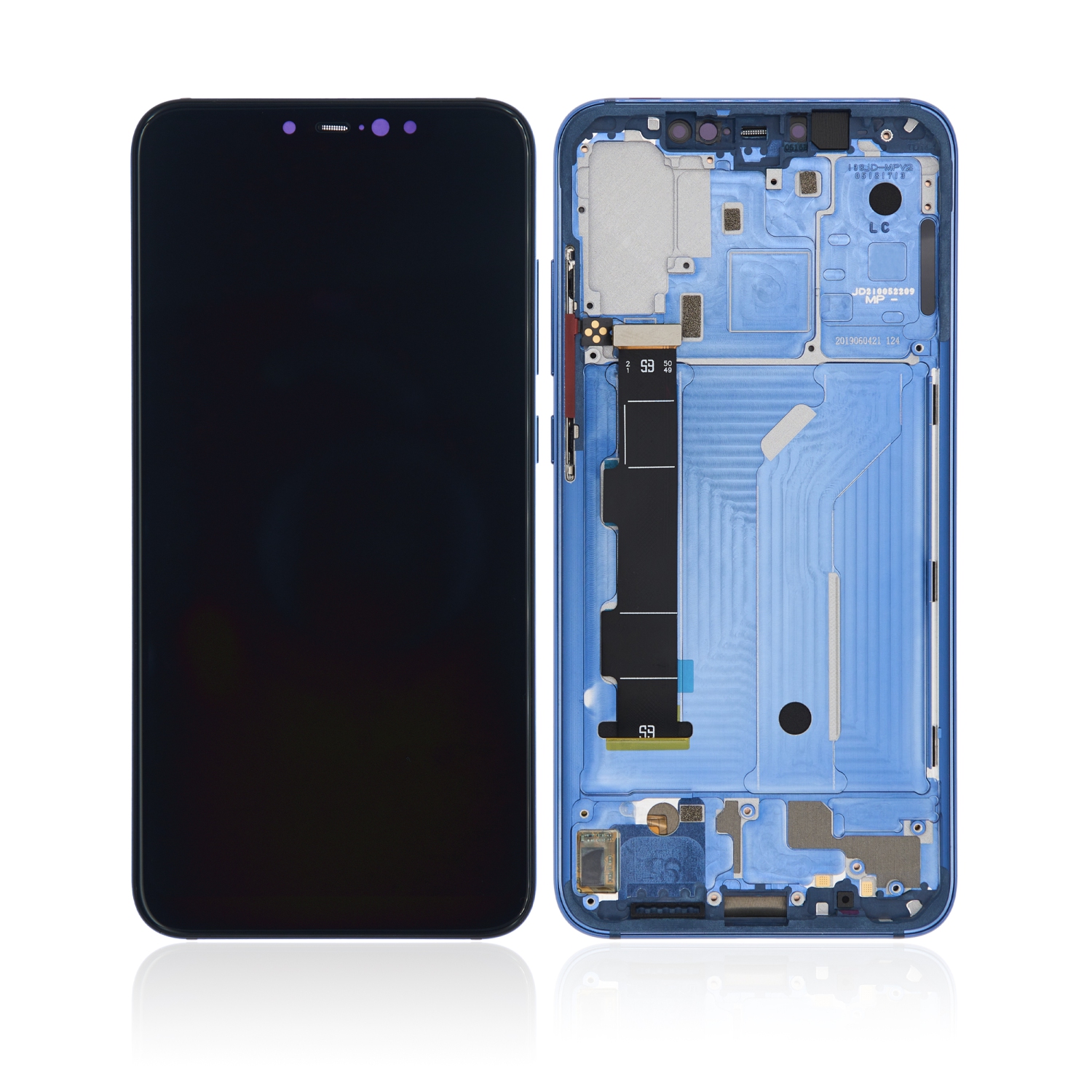 Replacement OLED Assembly With Frame Compatible With Xiaomi Mi 8 (Aftermarket Plus) (Blue)