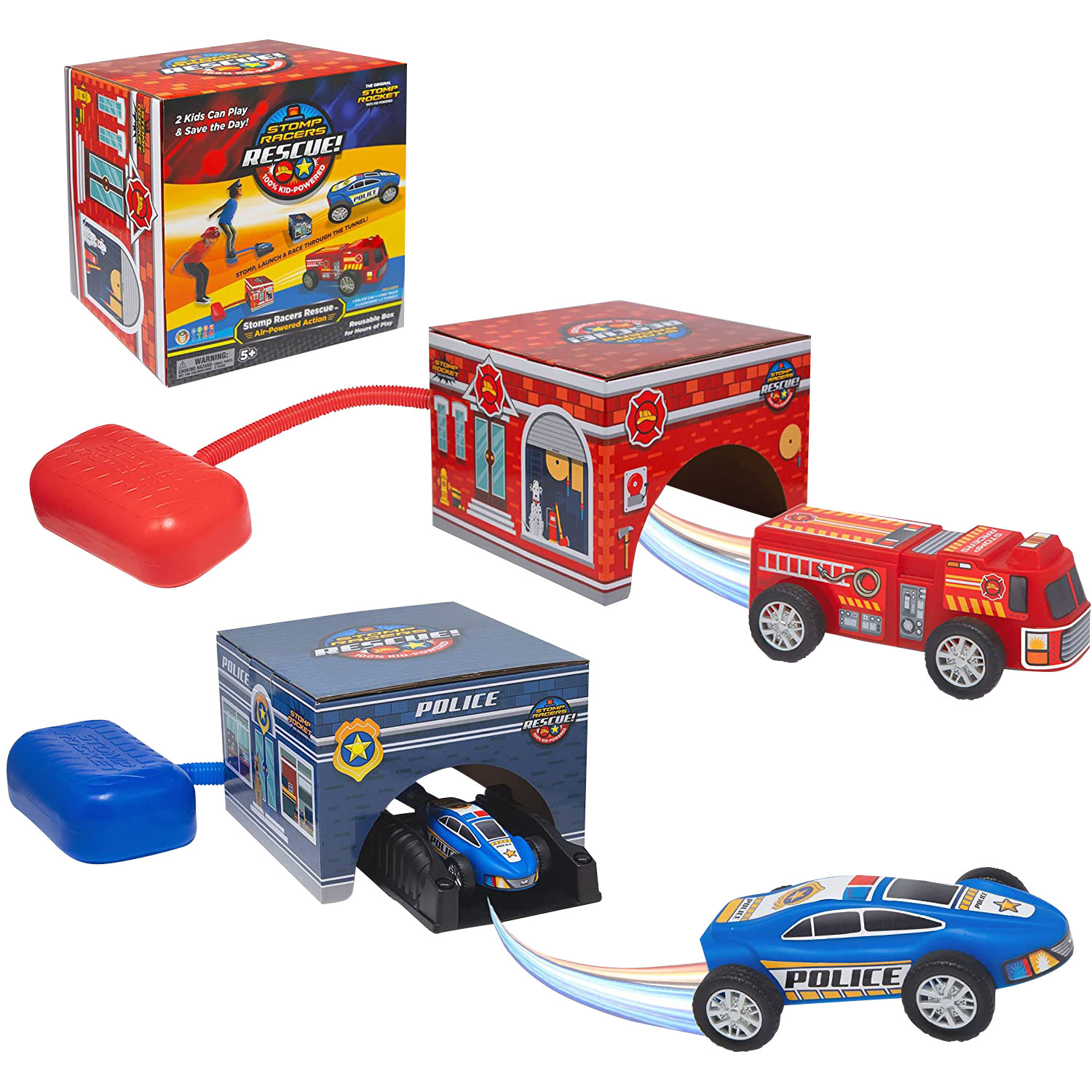 Stomp Rocket Rescue Racers - Blue/Red