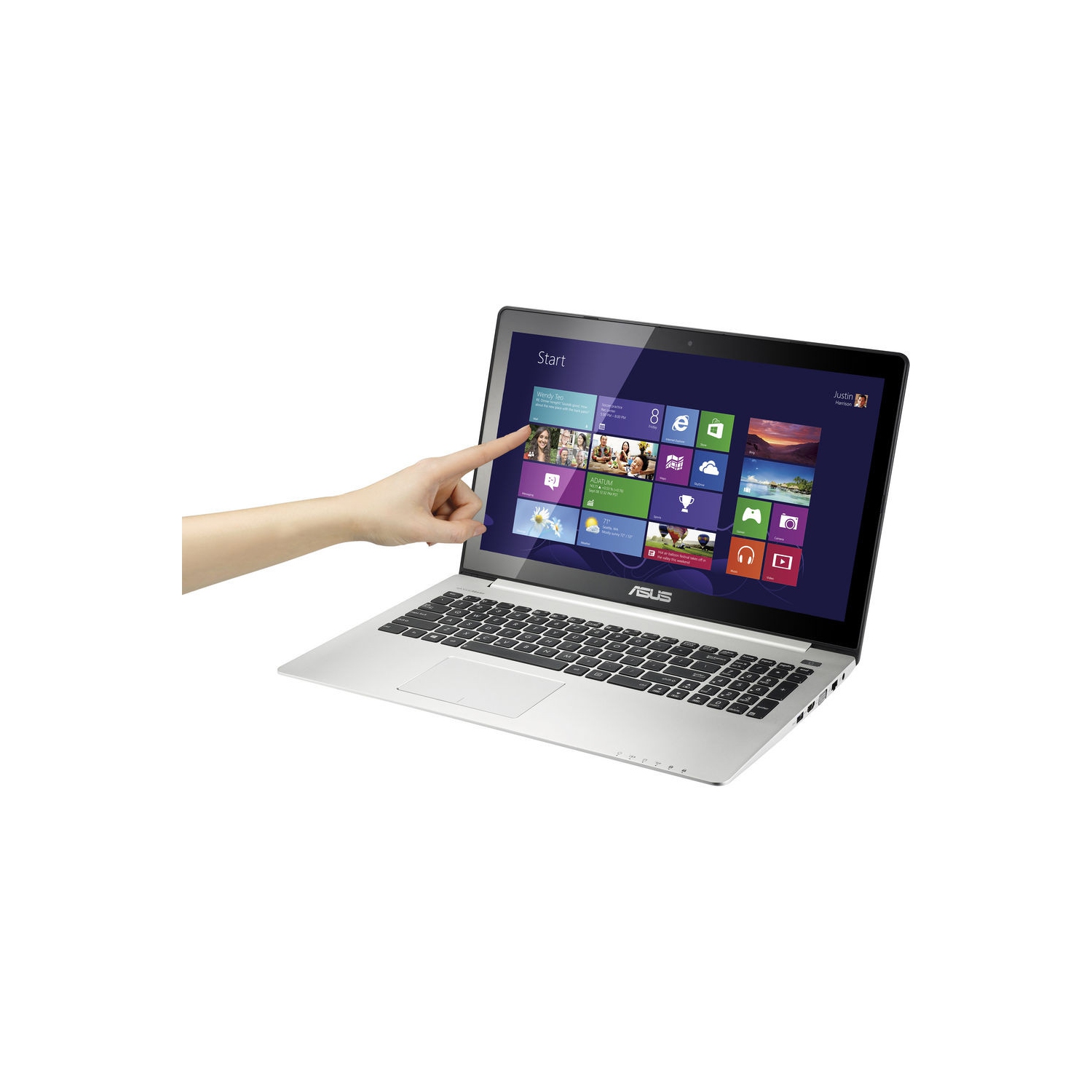 ASUS VivoBook S500CA, 15.6" HD Touchscreen Laptop, Core i7 3rd Gen, 8Gb RAM, 256Gb SSD, Windows 10 (Refurbished)