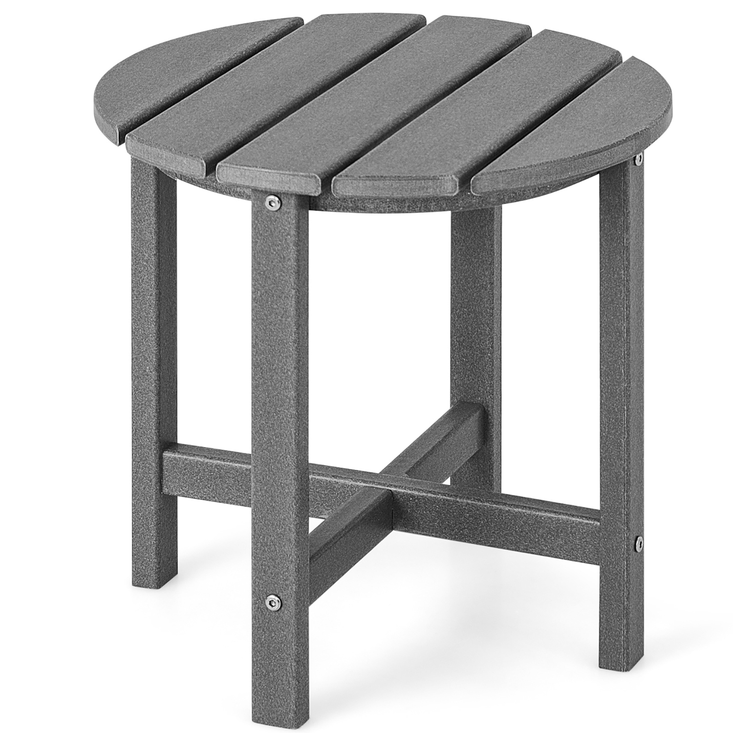 Table d'appoint de patio Adirondack de 18&nbsp;po en PEHD résistant aux intempéries Noir/Brun/Gris/Blanc