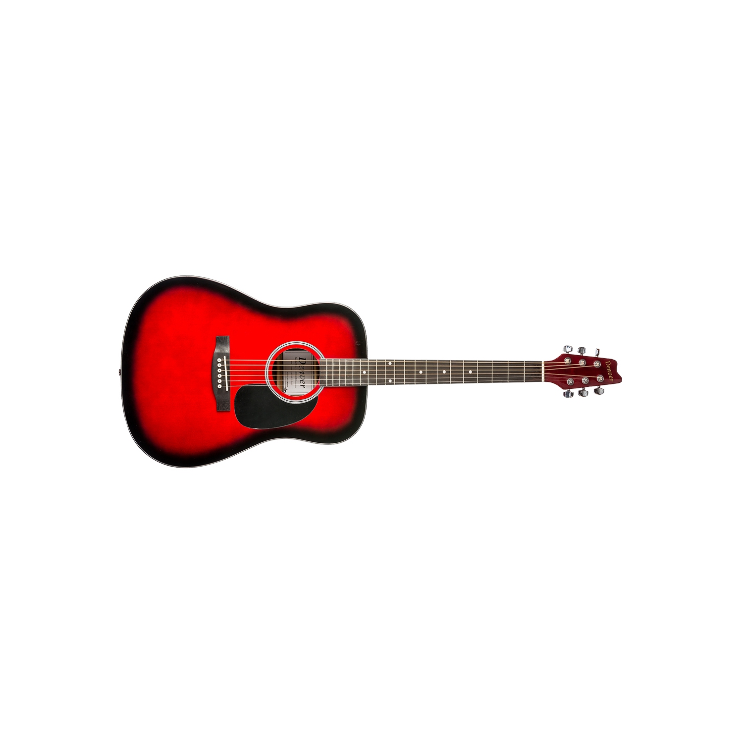 Denver Acoustic Guitar - Full Size - Red