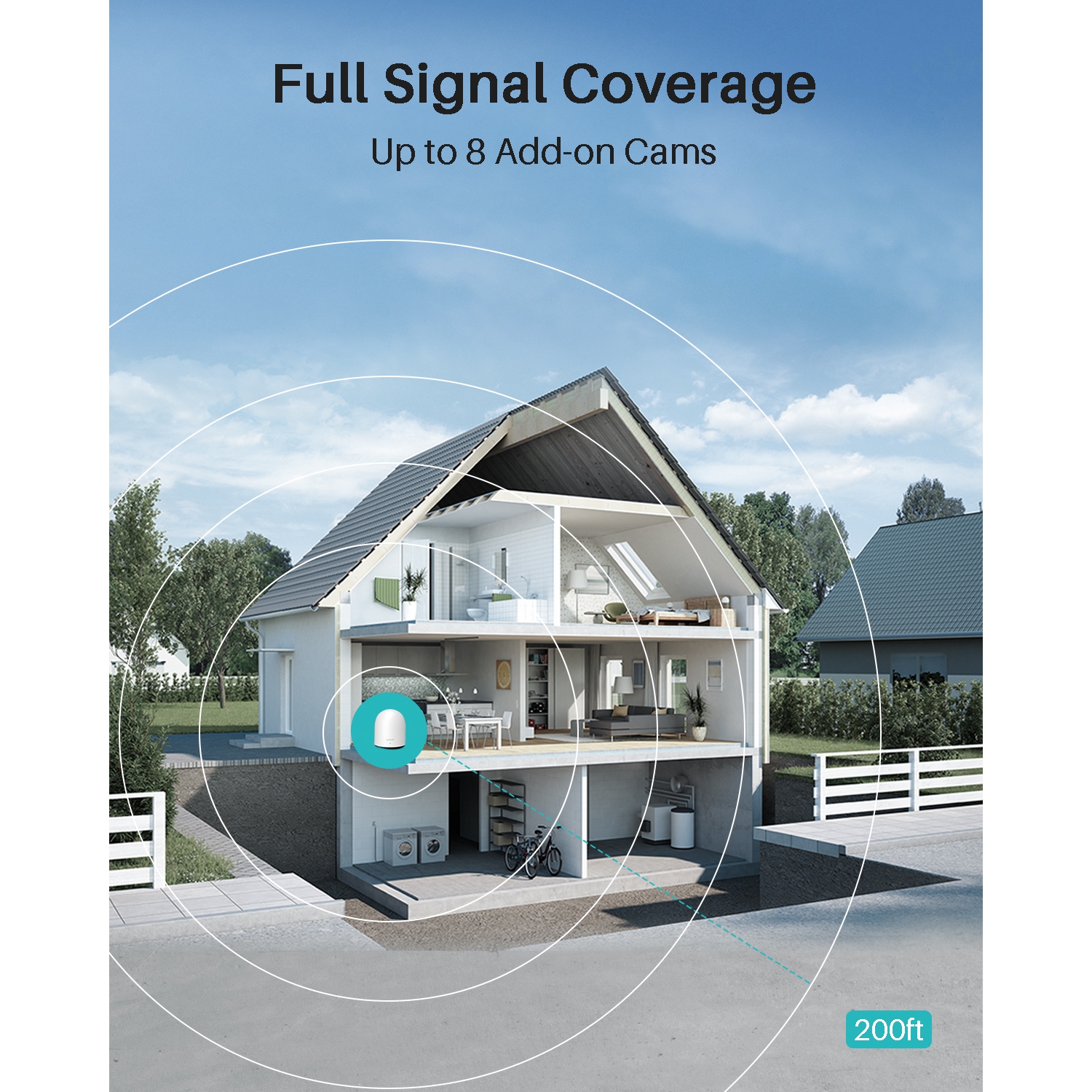 WUUK No Subscription Outdoor Security Cameras with 32GB Storage Base Station, 2 Wireless Cameras Included, 2K Resolution, Wi-Fi Connectivity,