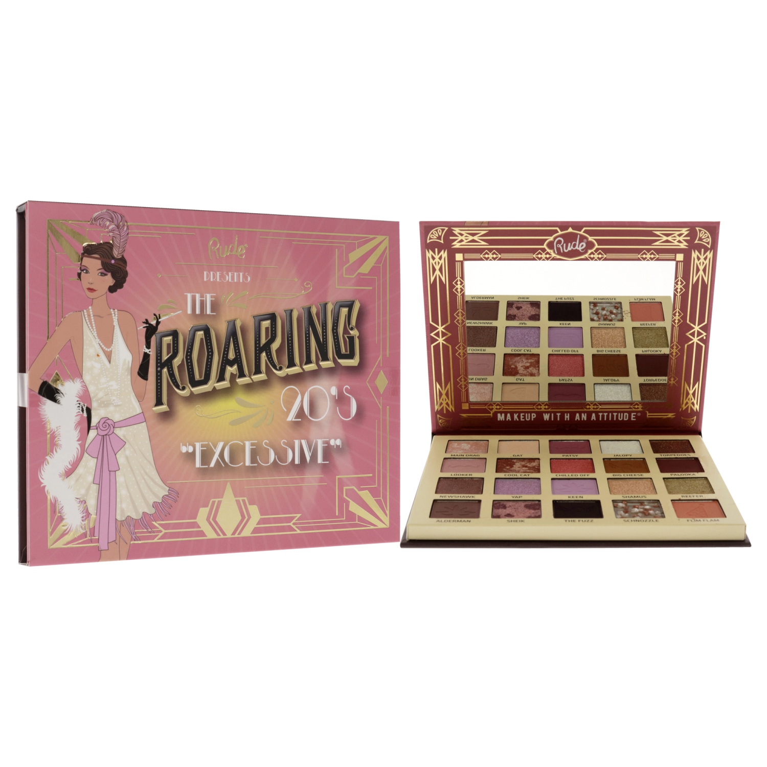 The Roaring 20s Eyeshadow Palette - Excessive by Rude Cosmetics for Women - 0.84 oz Eye Shadow