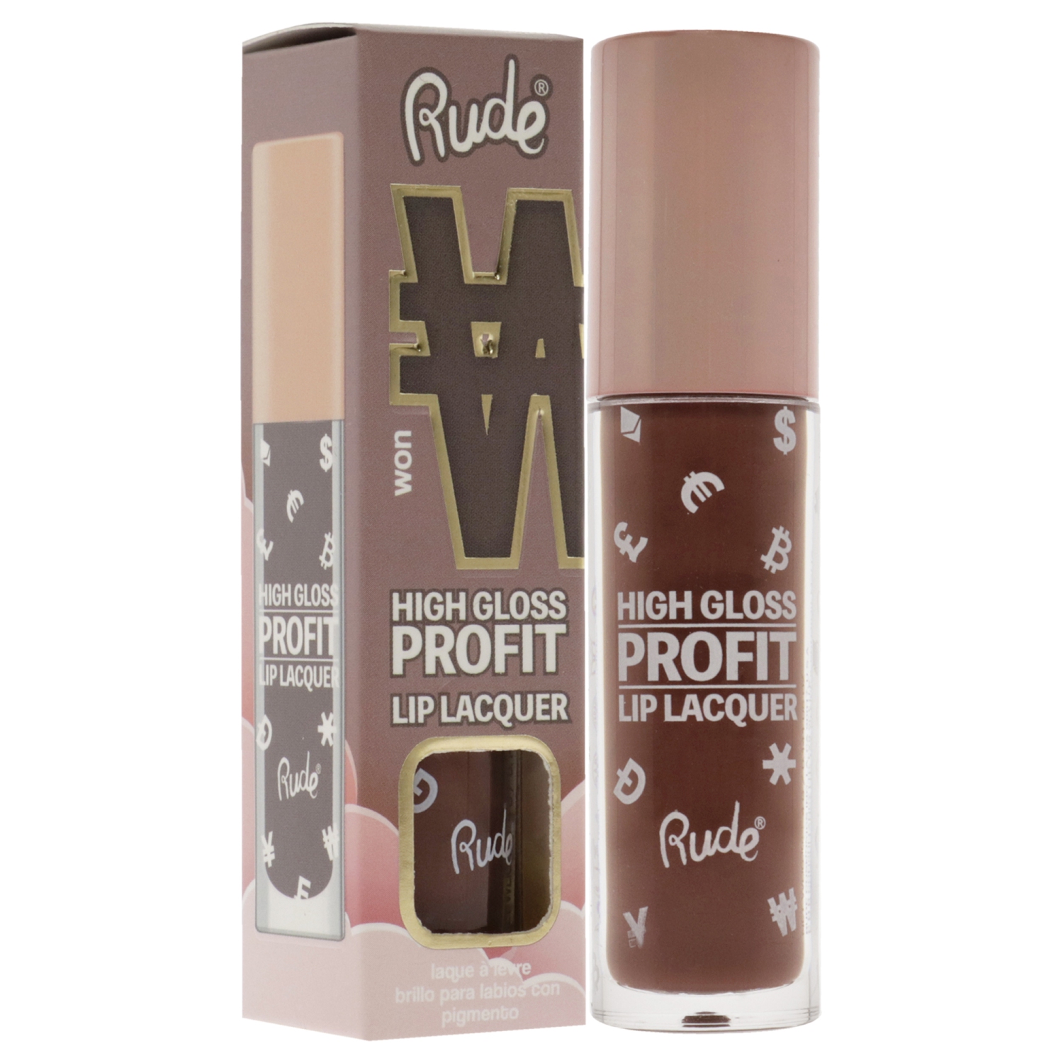 High Gloss Profit Lip Lacquer - Won by Rude Cosmetics for Women - 0.141 oz Lip Gloss
