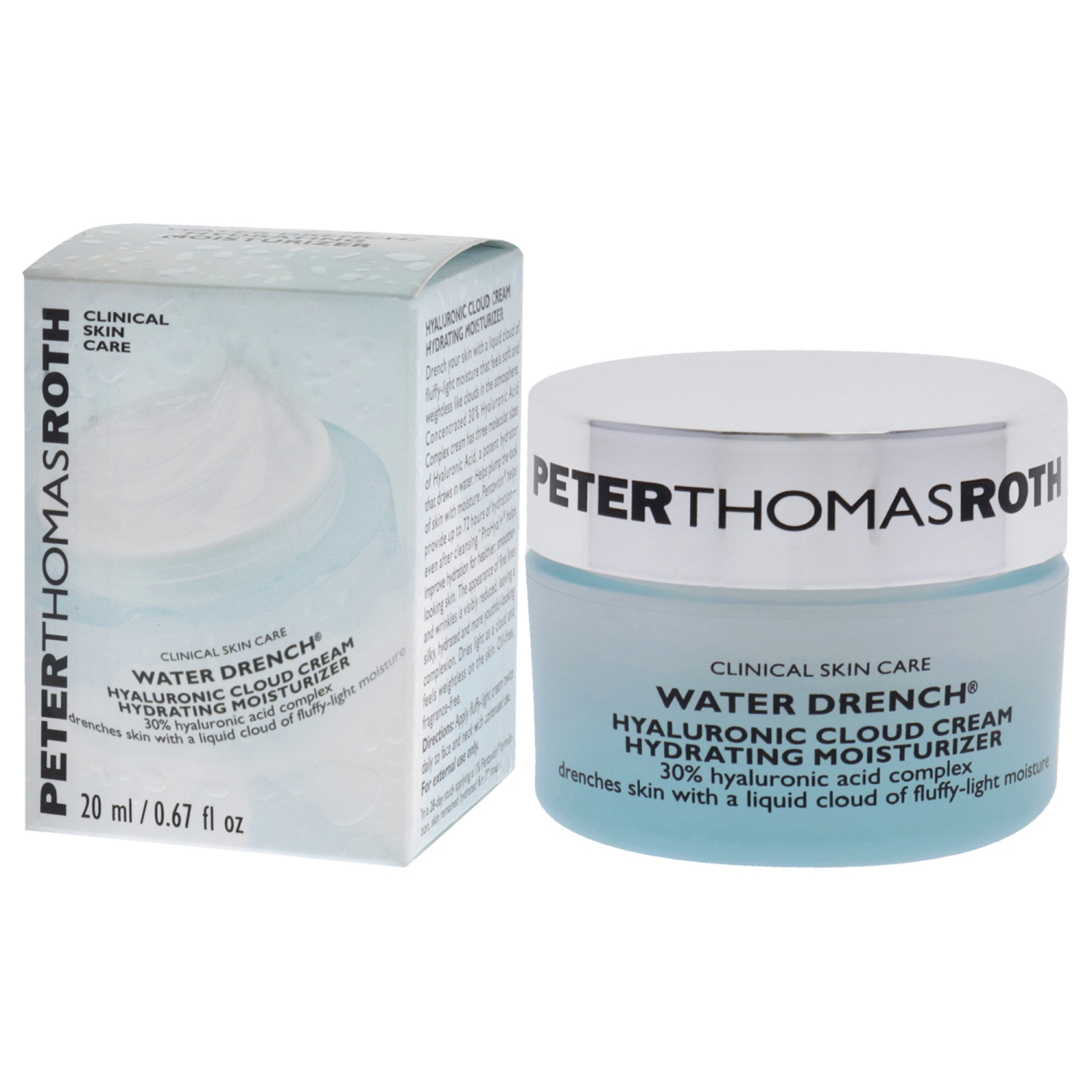 Water Drench Hyaluronic Cloud Cream by Peter Thomas Roth for Unisex - 0.67 oz Cream